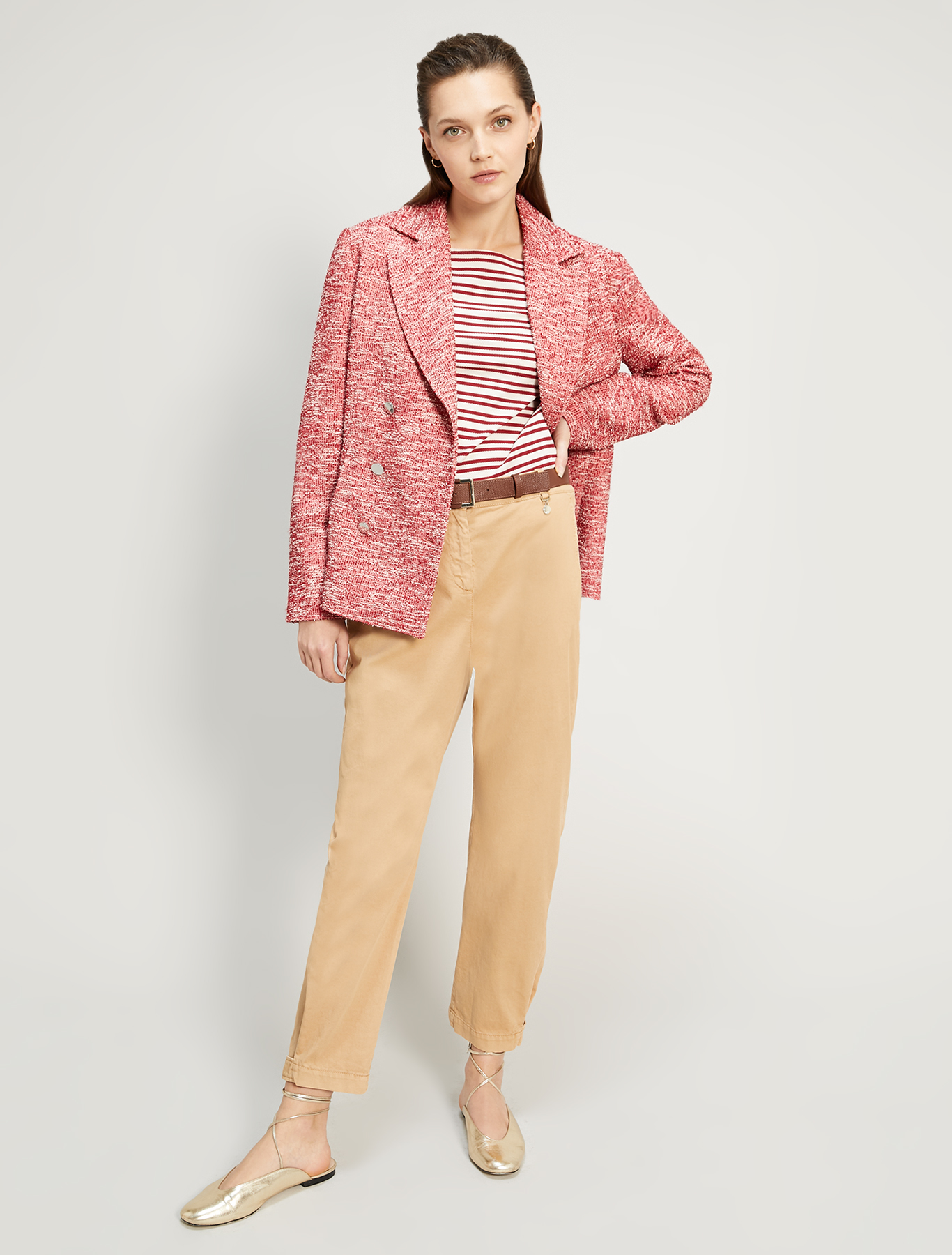Piqué carrot-fit trousers, cord - Pennyblack Piqué carrot-fit trousers - cord - pennyblack