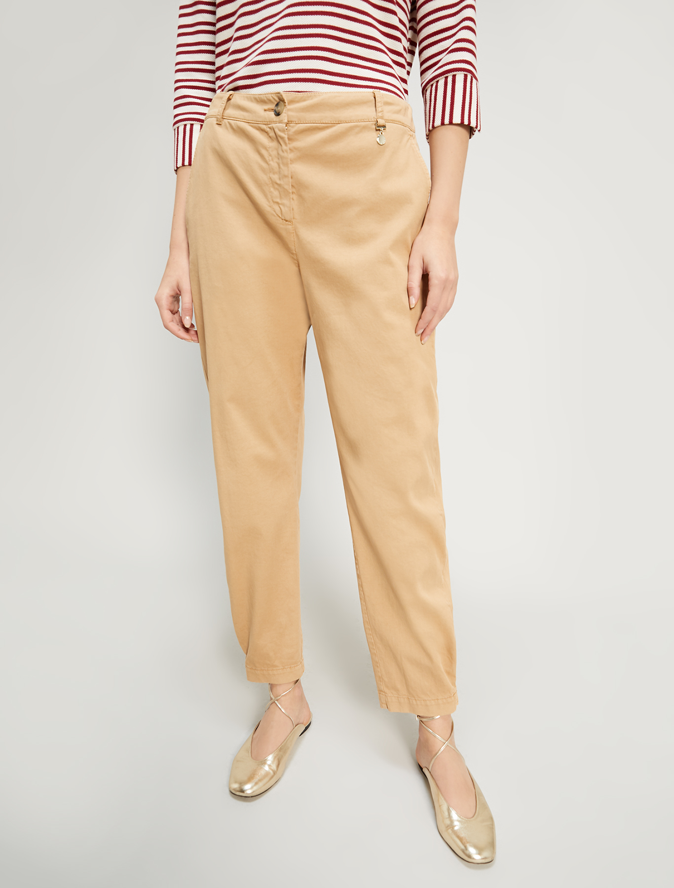 Piqué carrot-fit trousers, cord - Pennyblack Piqué carrot-fit trousers - cord - pennyblack