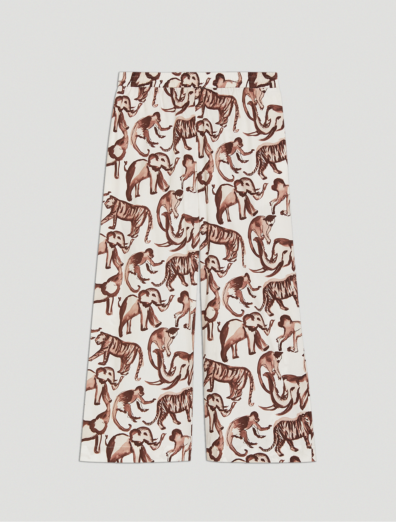 Printed poplin trousers, ivory pattern - Pennyblack Printed poplin trousers - ivory pattern - pennyblack