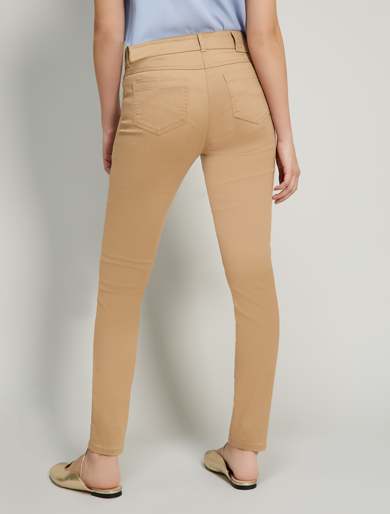 Skinny-fit trousers in gabardine, beige - Pennyblack Skinny-fit trousers in gabardine - beige - pennyblack