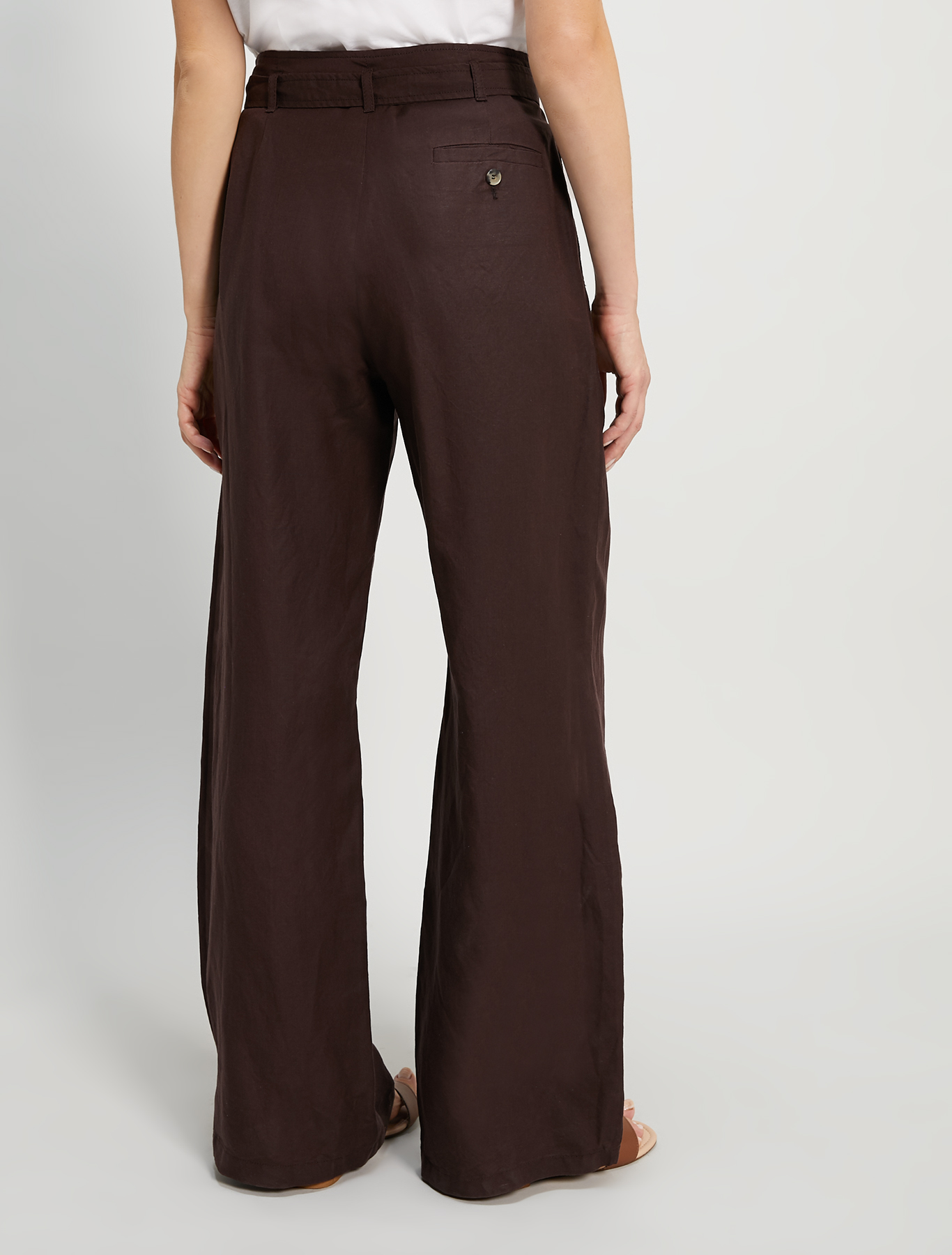 Linen blend trousers, brown - Pennyblack Linen blend trousers - brown - pennyblack