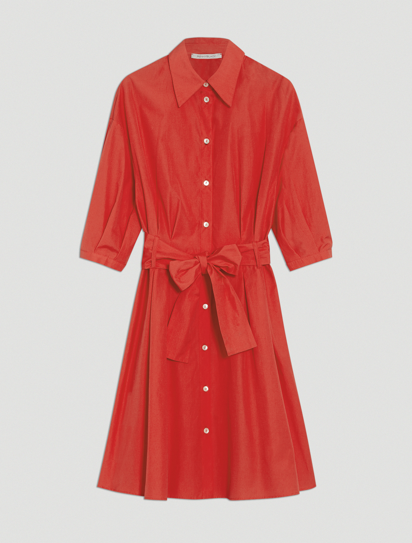 Poplin cotton shirt dress, coral - Pennyblack Poplin cotton shirt dress - coral - pennyblack