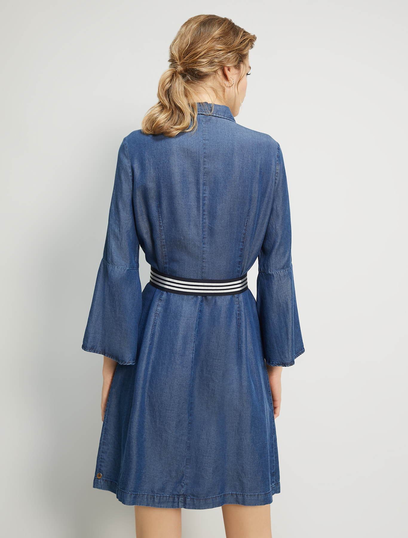 Flowing denim shirt dress, navy blue - Pennyblack Flowing denim shirt dress - navy blue - pennyblack