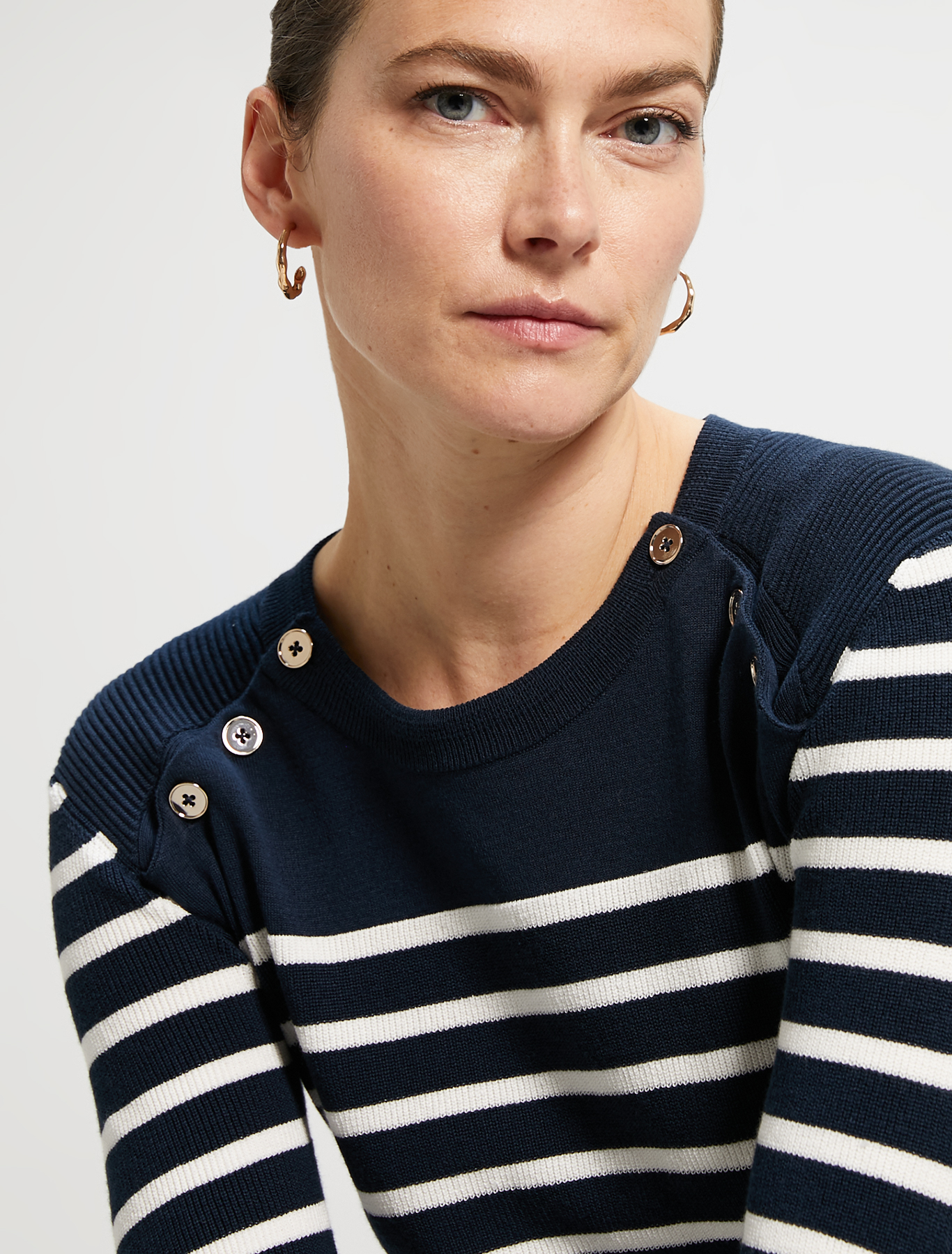 Cotton marinière jumper, navy blue pattern - Pennyblack Cotton marinière jumper - navy blue pattern - pennyblack