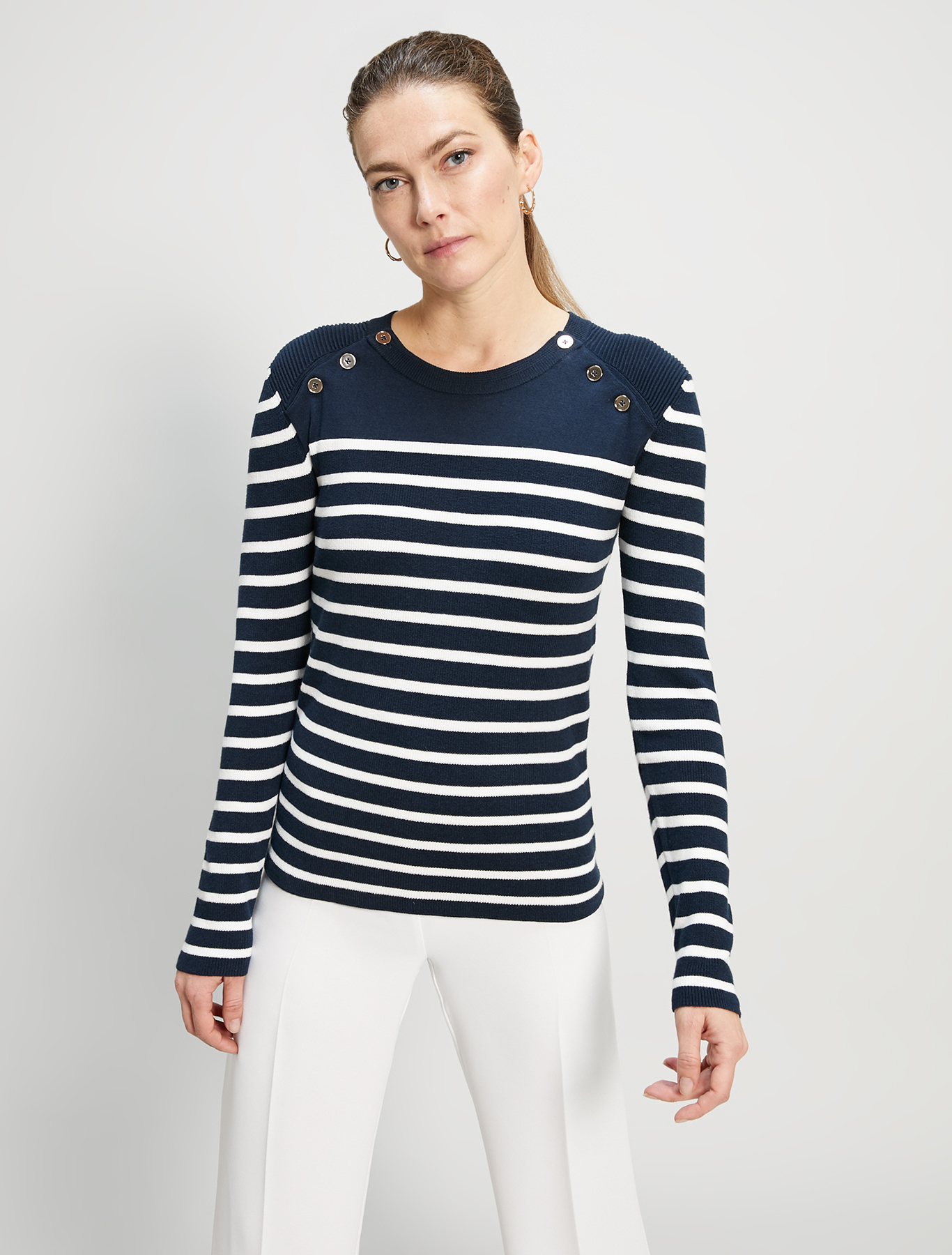 Cotton marinière jumper, navy blue pattern - Pennyblack Cotton marinière jumper - navy blue pattern - pennyblack