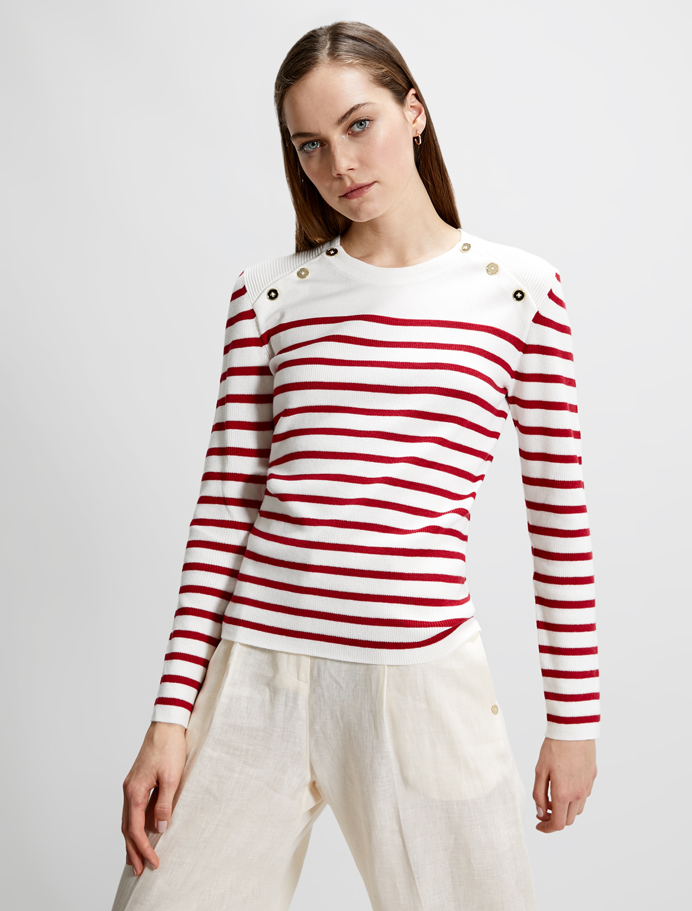 Maglia marinière in cotone, fantasia bianco - Pennyblack Maglia marinière in cotone - fantasia bianco - pennyblack