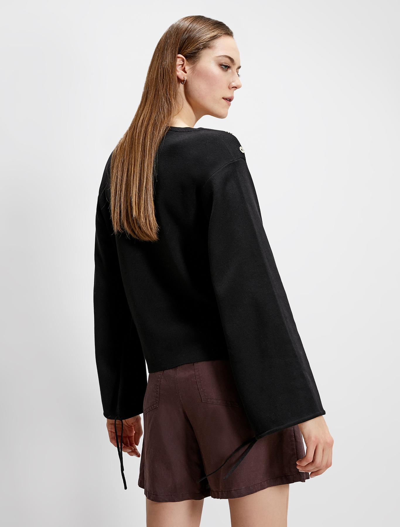 Jumper with buttons and drawstring, black - Pennyblack Jumper with buttons and drawstring - black - pennyblack