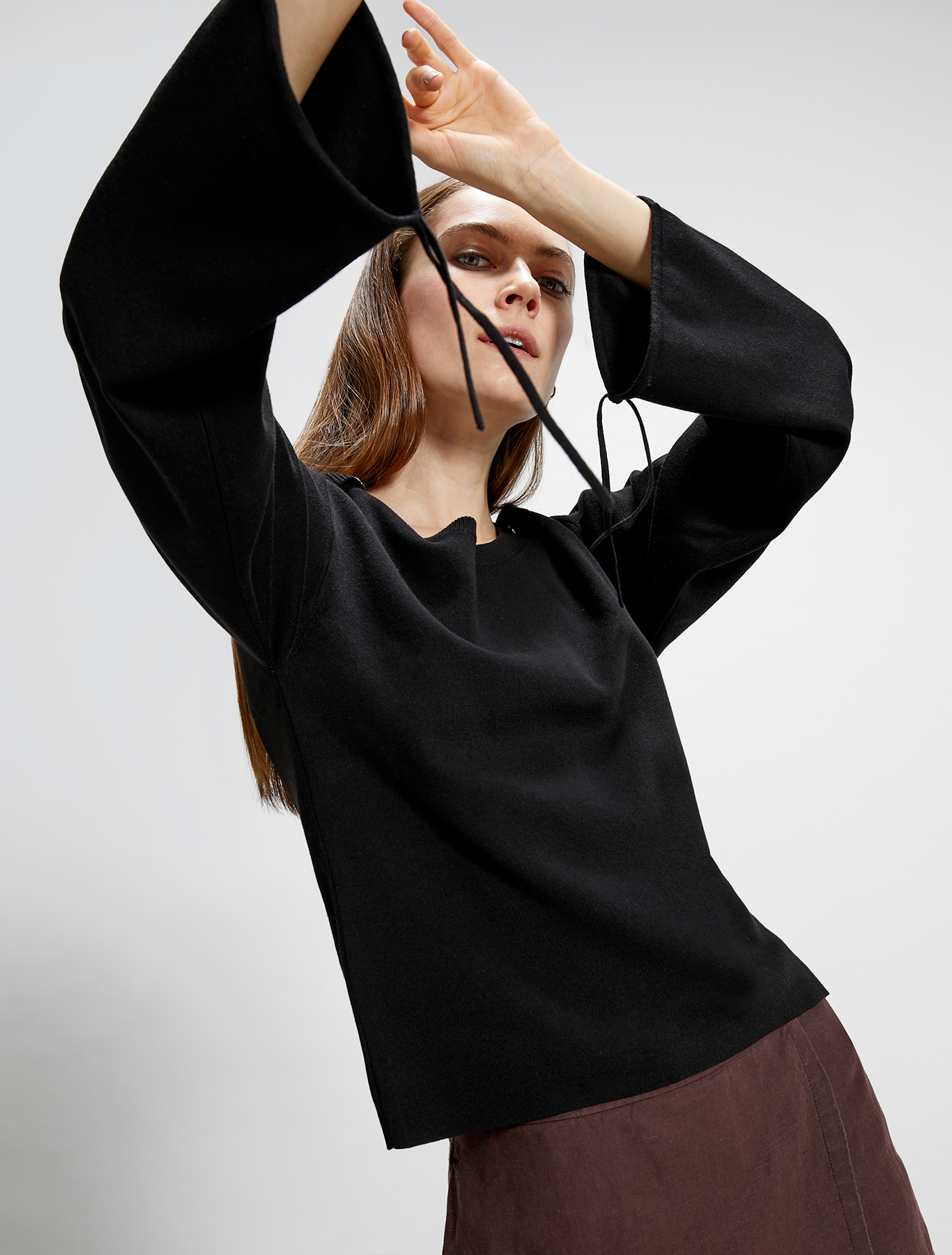 Jumper with buttons and drawstring, black - Pennyblack Jumper with buttons and drawstring - black - pennyblack