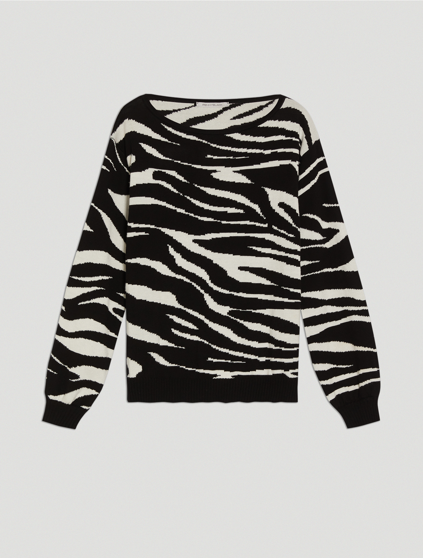Jacquard zebra jumper, black - Pennyblack Jacquard zebra jumper - black - pennyblack