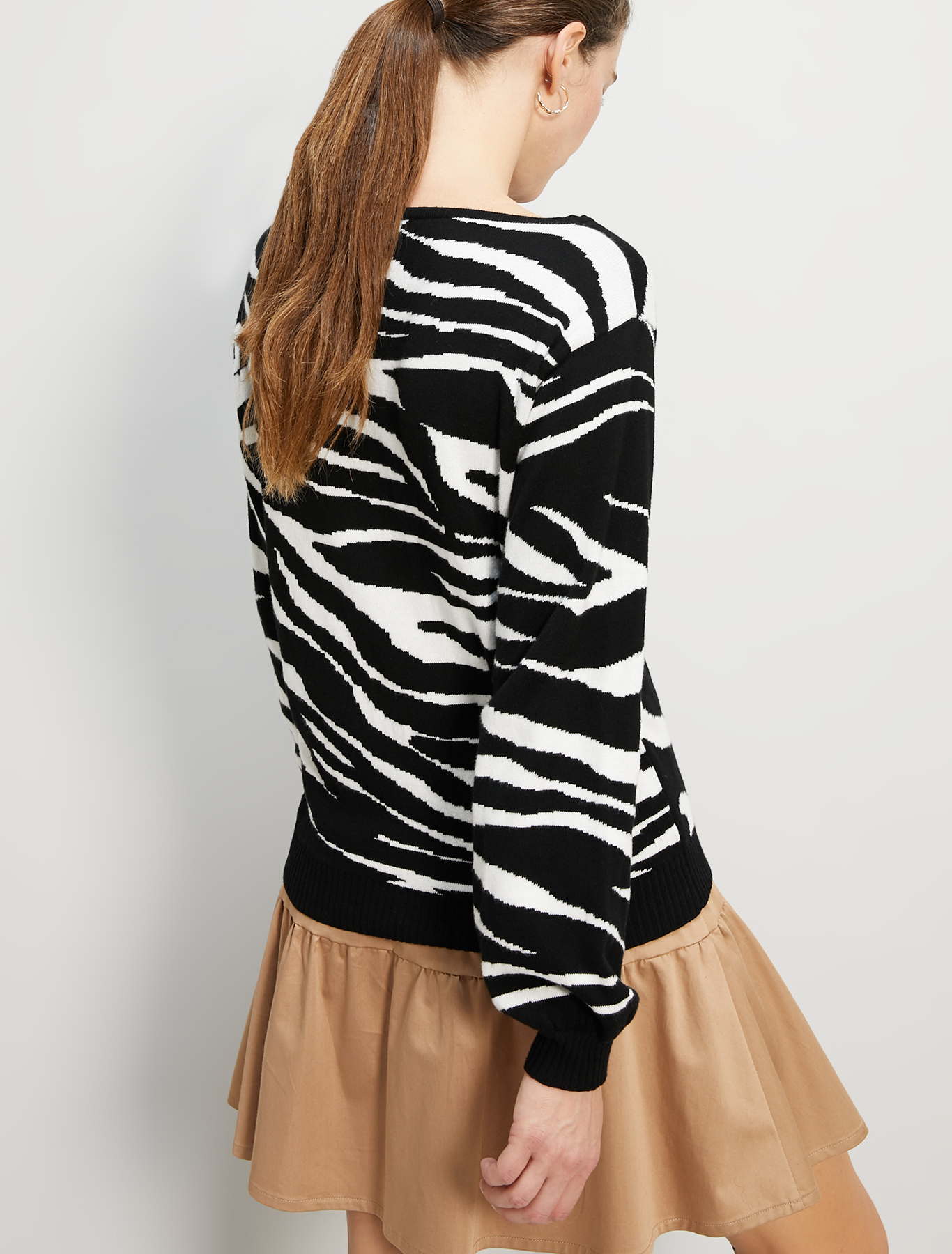 Jacquard zebra jumper, black - Pennyblack Jacquard zebra jumper - black - pennyblack