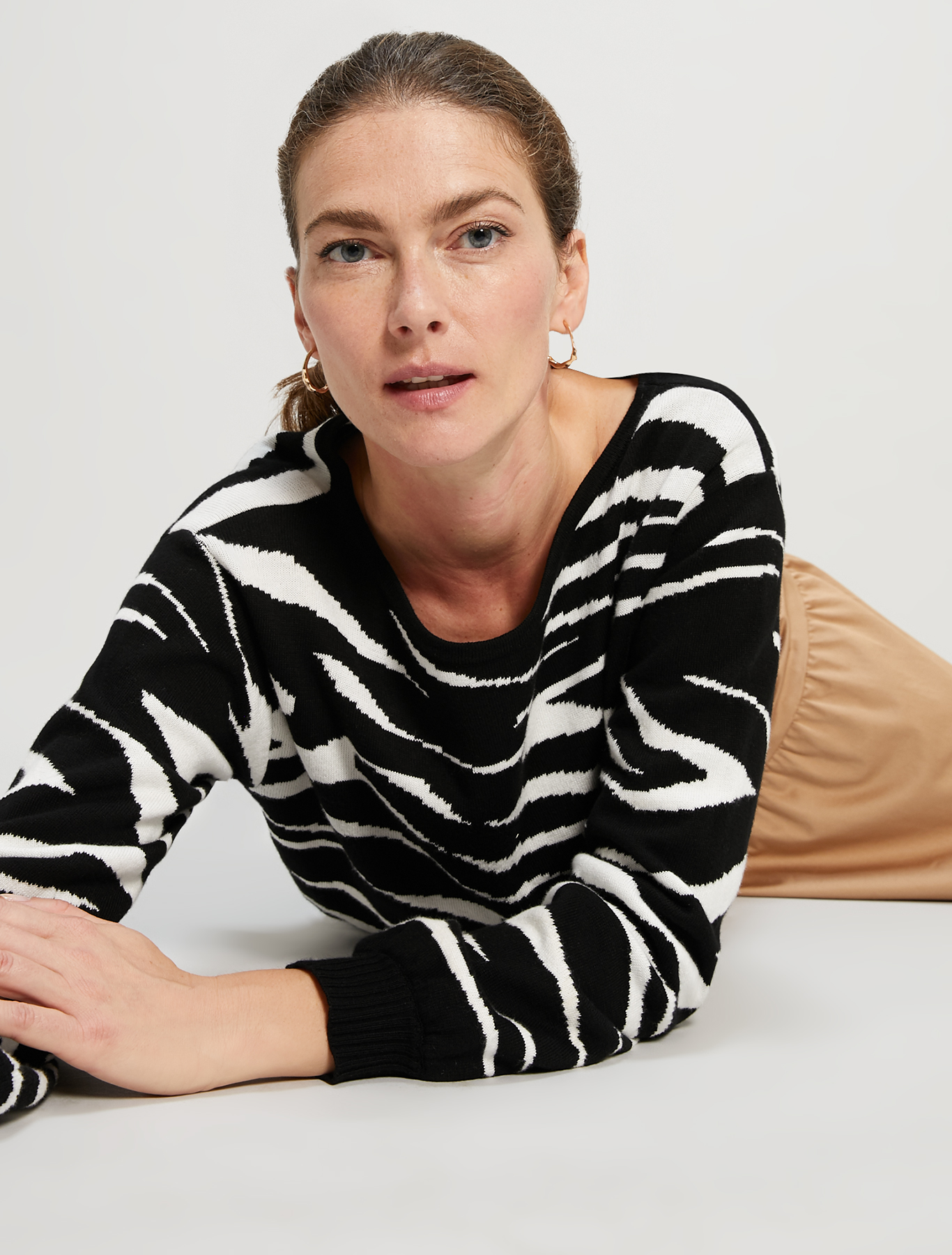 Jacquard zebra jumper, black - Pennyblack Jacquard zebra jumper - black - pennyblack