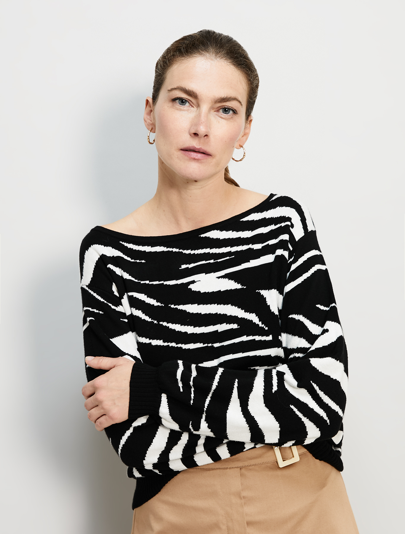 Jacquard zebra jumper, black - Pennyblack Jacquard zebra jumper - black - pennyblack