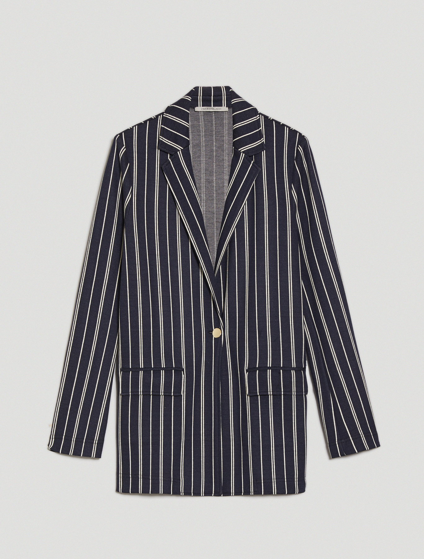 Jacquard jersey blazer, navy blue pattern - Pennyblack Jacquard jersey blazer - navy blue pattern - pennyblack