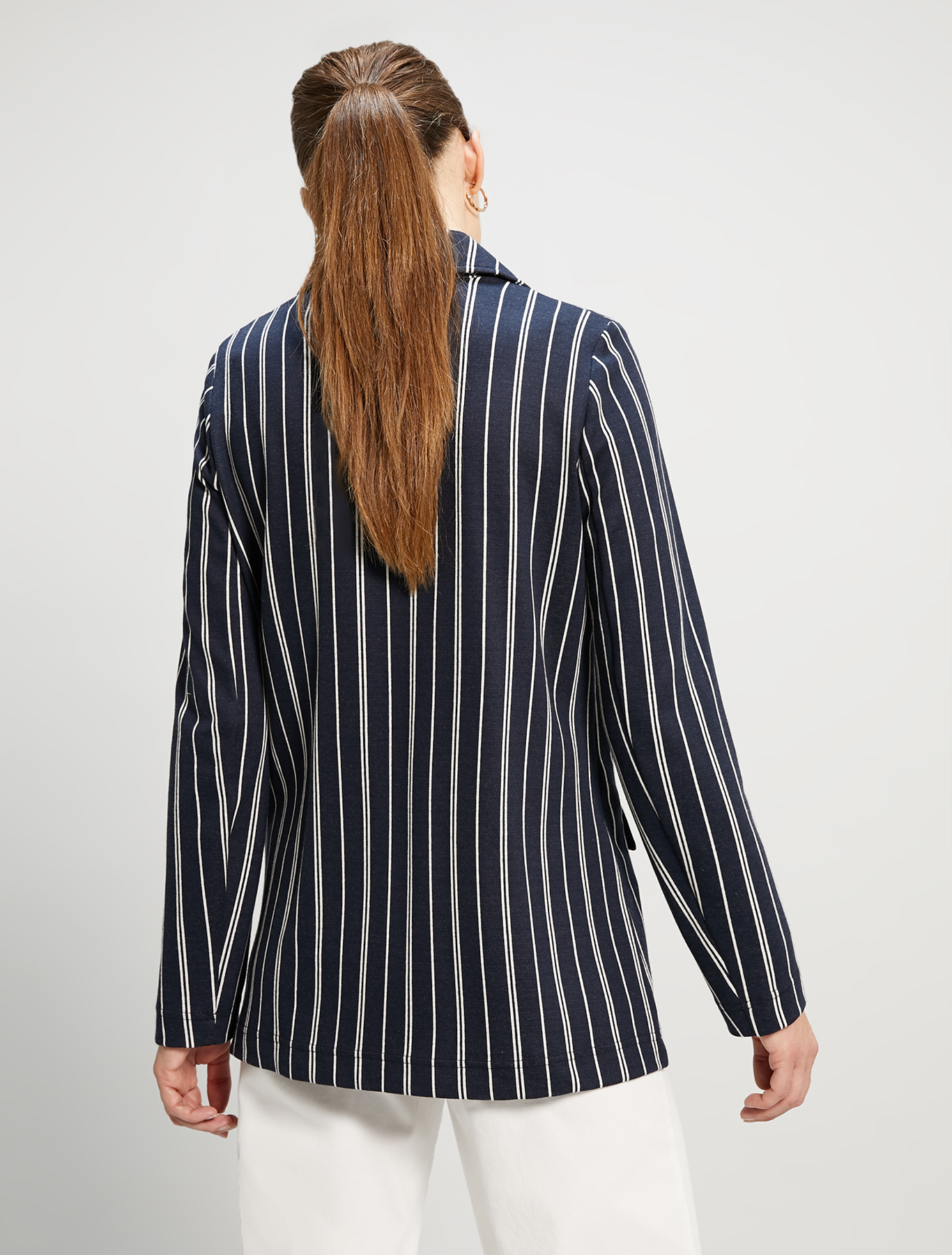 Jacquard jersey blazer, navy blue pattern - Pennyblack Jacquard jersey blazer - navy blue pattern - pennyblack