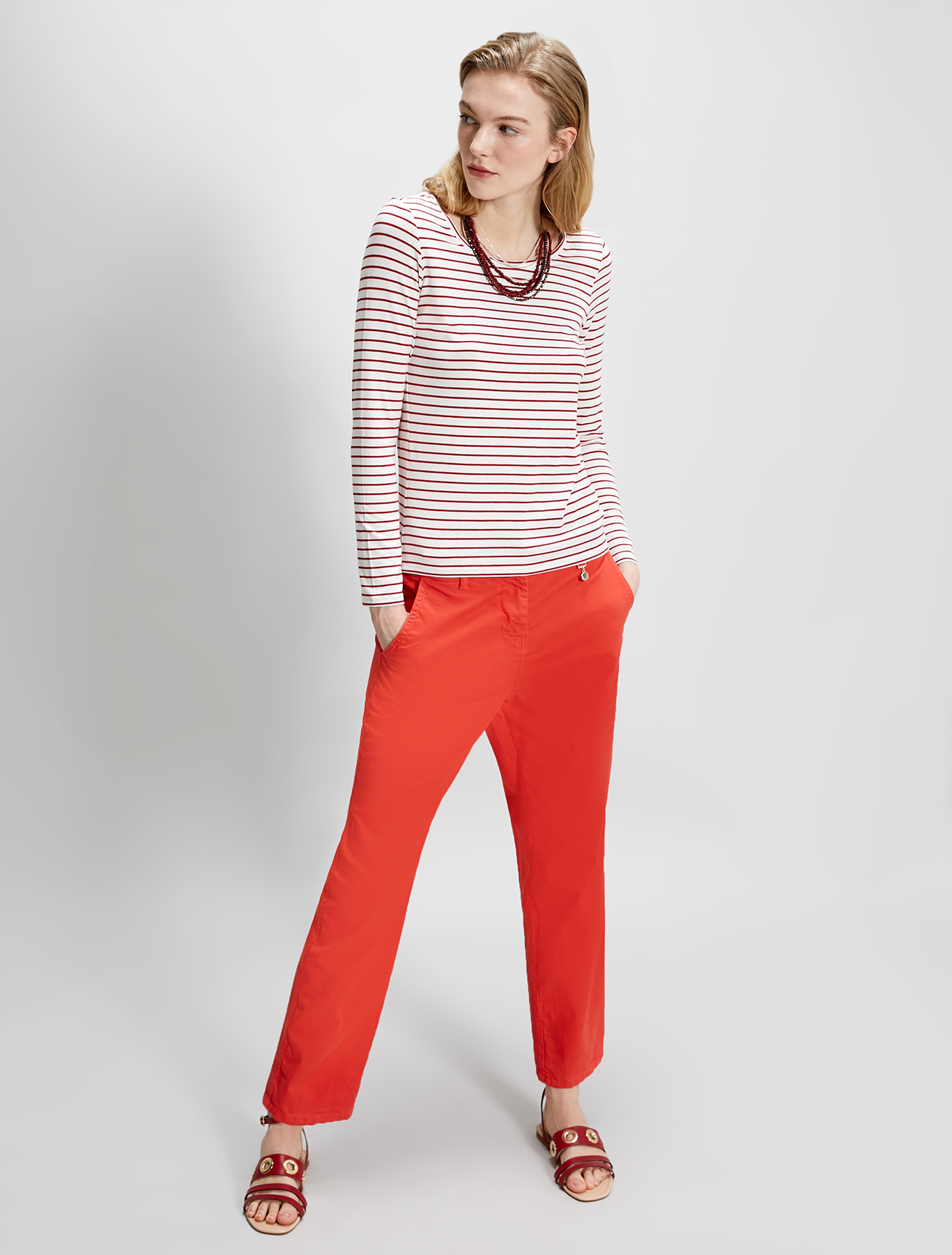 Flowing jersey T-shirt, red pattern - Pennyblack Flowing jersey T-shirt - red pattern - pennyblack