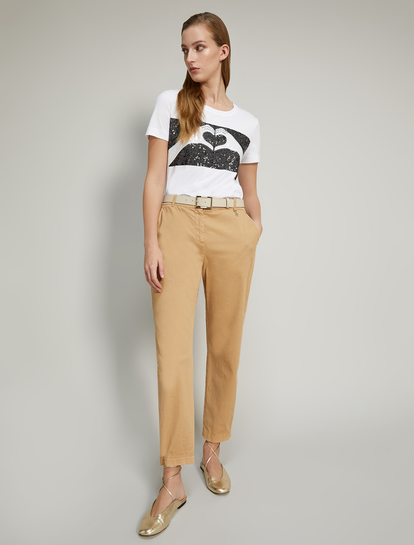 Embroidered sequin T-shirt, white - Pennyblack Embroidered sequin T-shirt - white - pennyblack