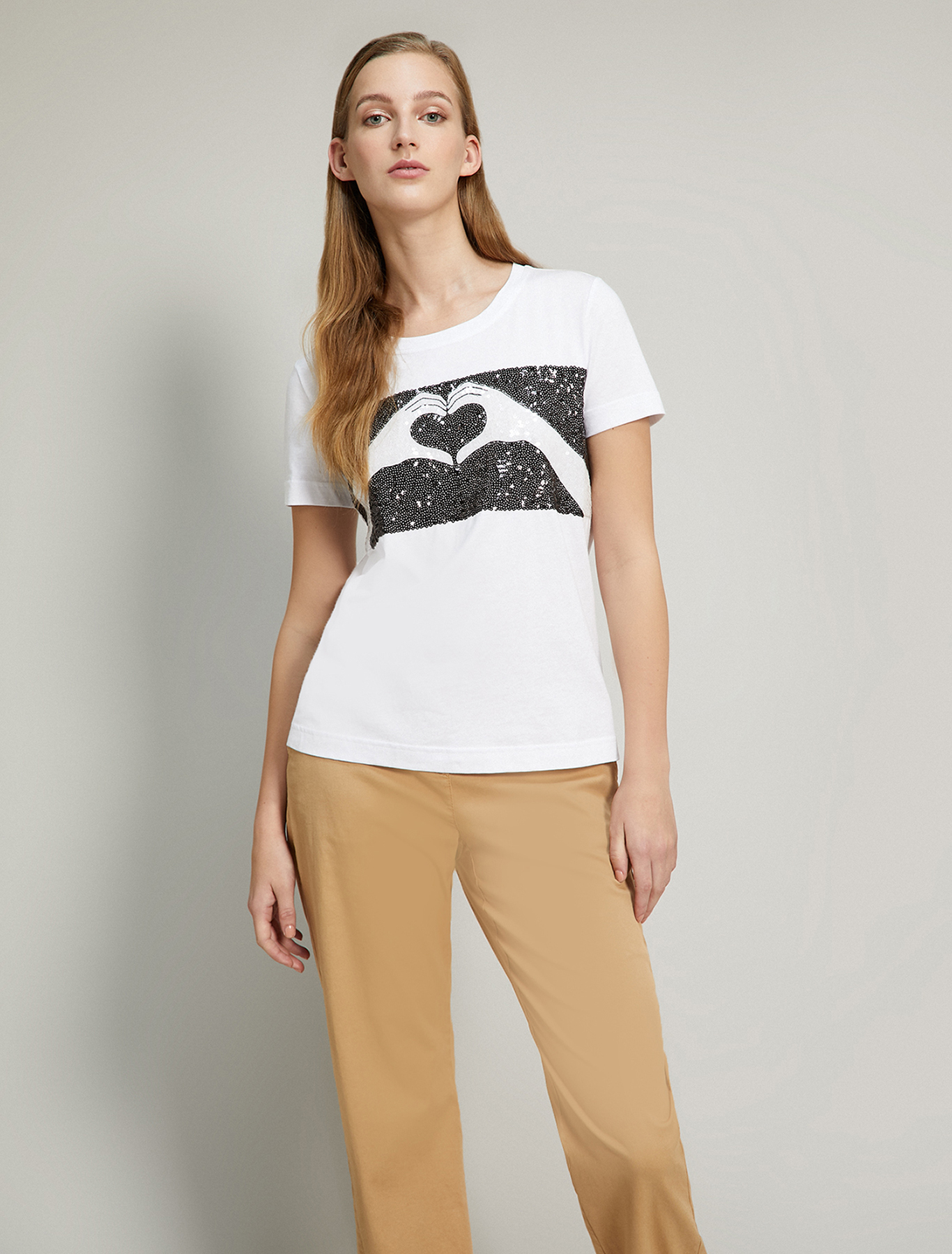 Embroidered sequin T-shirt, white - Pennyblack Embroidered sequin T-shirt - white - pennyblack