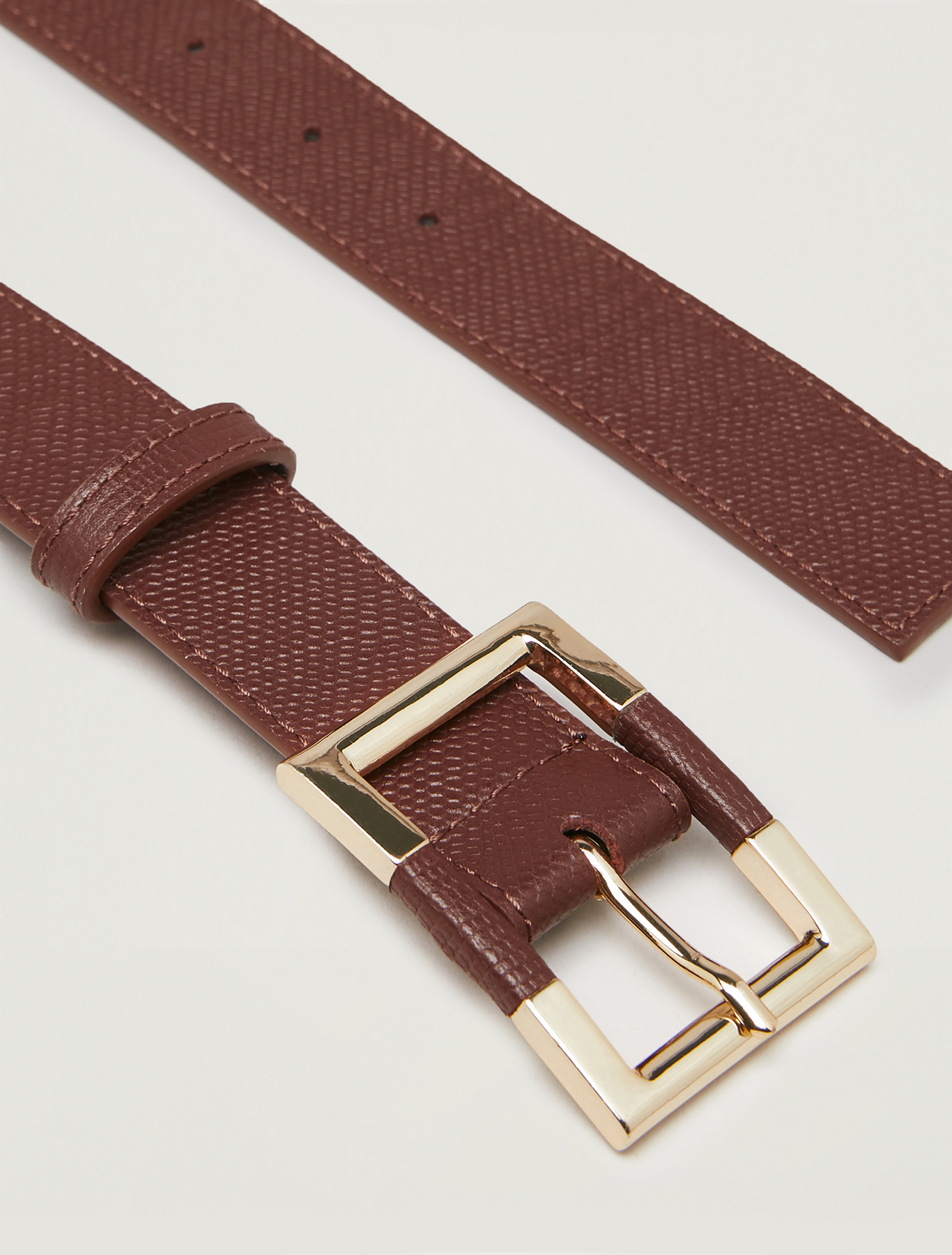 Lizard-print leather belt, tan - Pennyblack Lizard-print leather belt - tan - pennyblack
