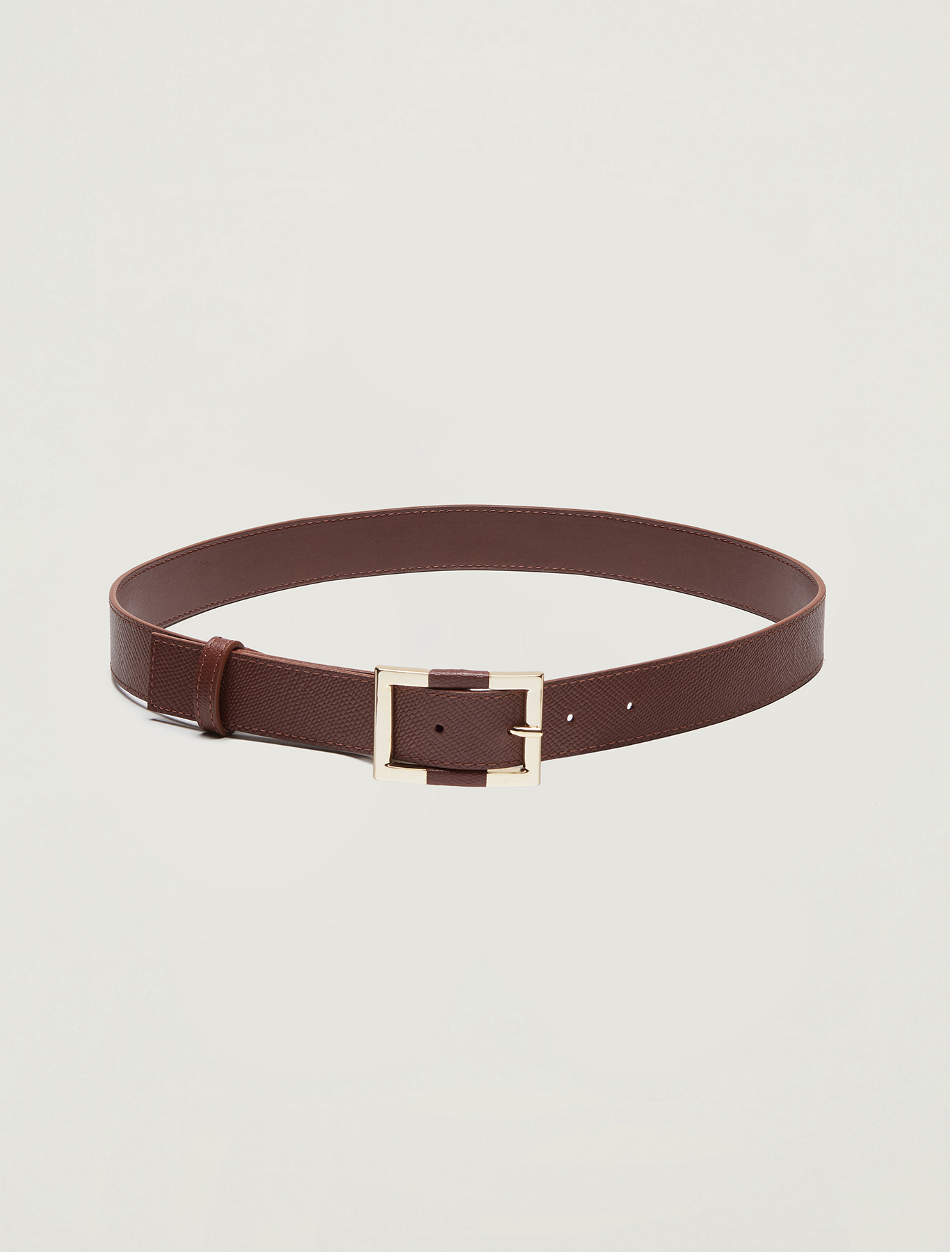 Lizard-print leather belt, tan - Pennyblack Lizard-print leather belt - tan - pennyblack
