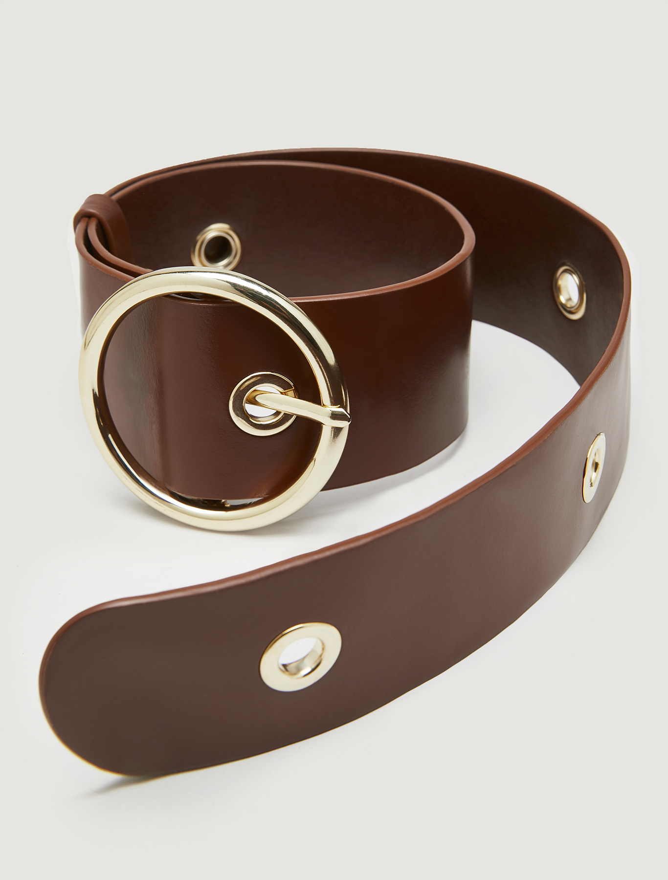 Belt with metal rings, tan - Pennyblack Belt with metal rings - tan - pennyblack