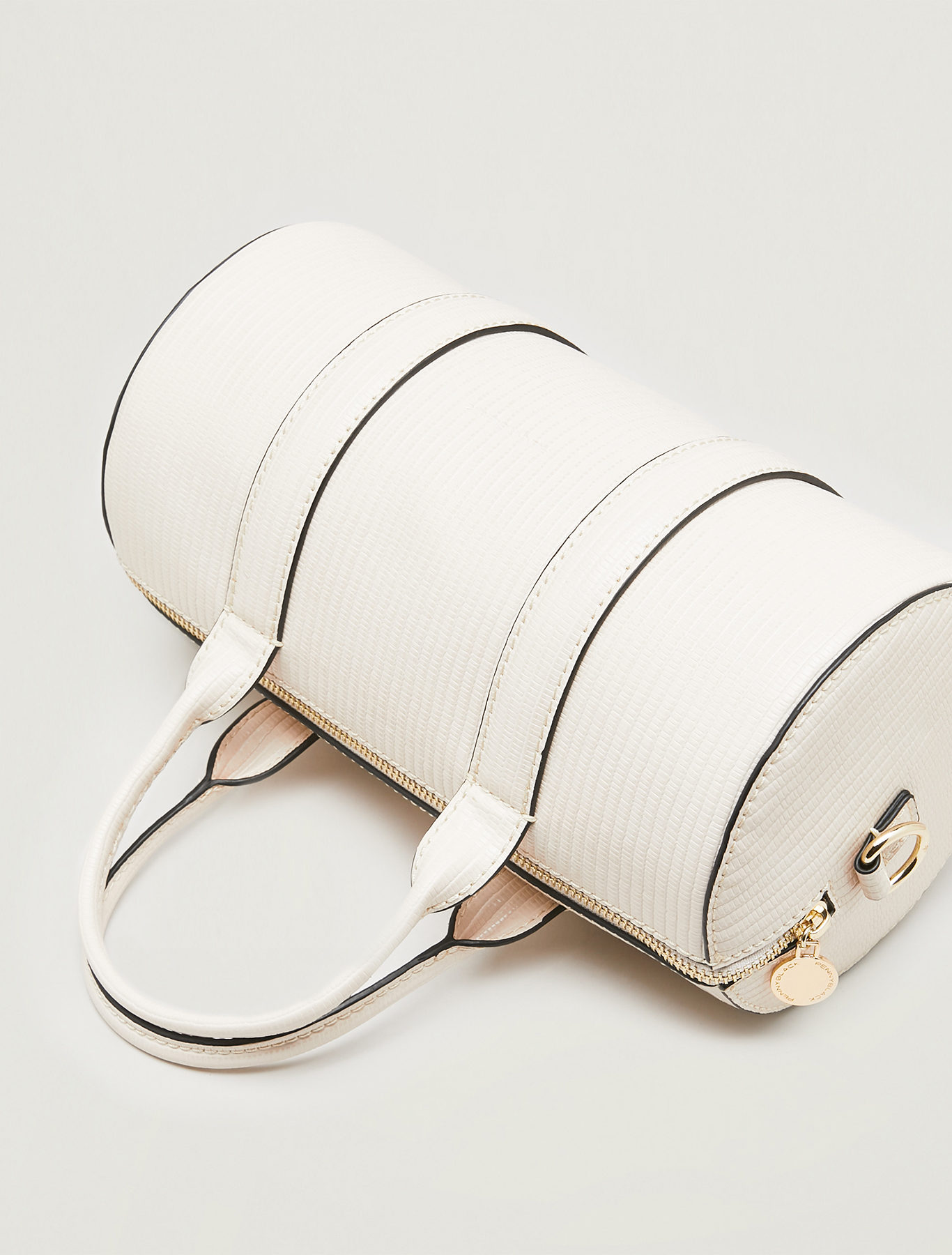 Barrel bag with lizard print, beige - Pennyblack Barrel bag with lizard print - beige - pennyblack
