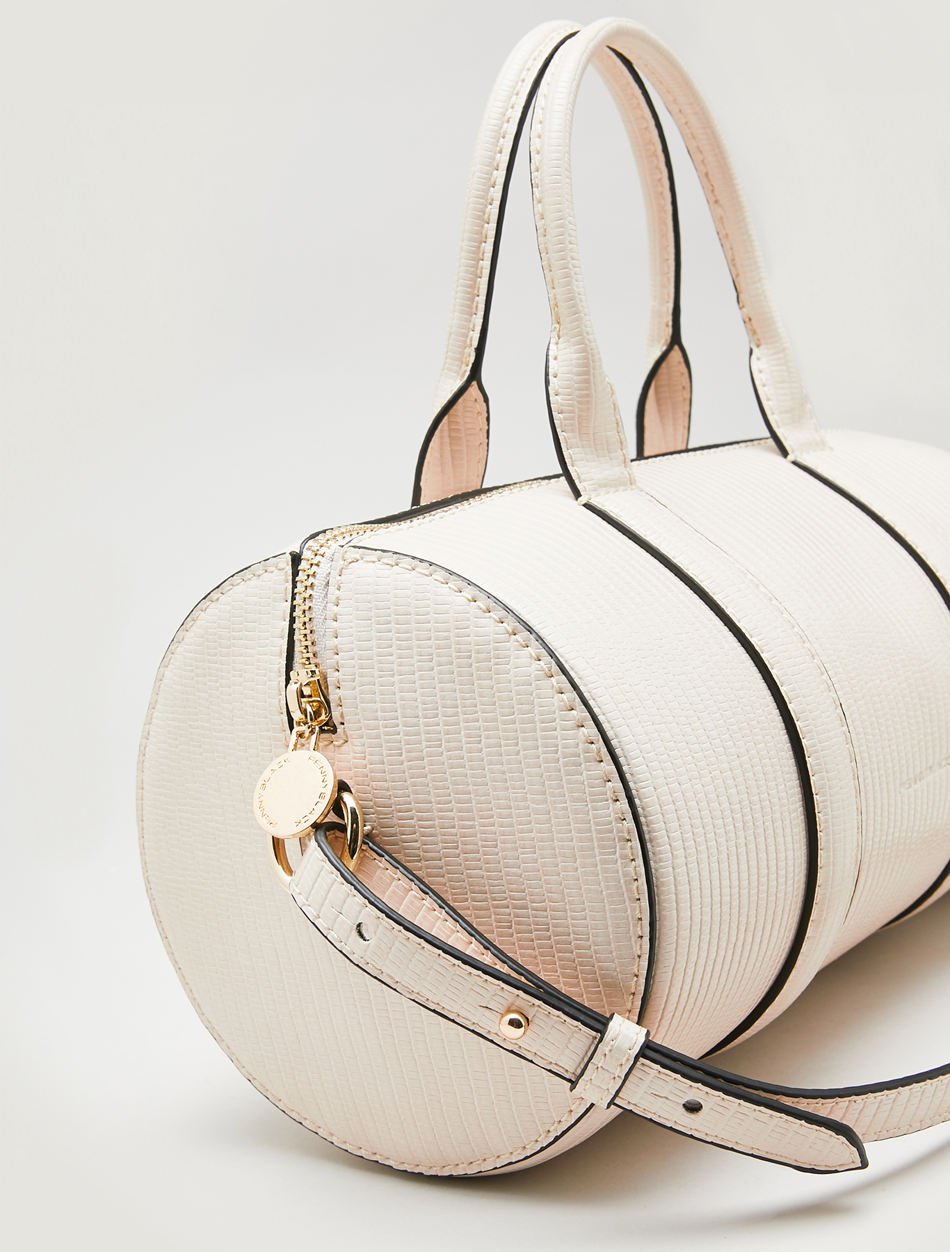 Barrel bag with lizard print, beige - Pennyblack Barrel bag with lizard print - beige - pennyblack