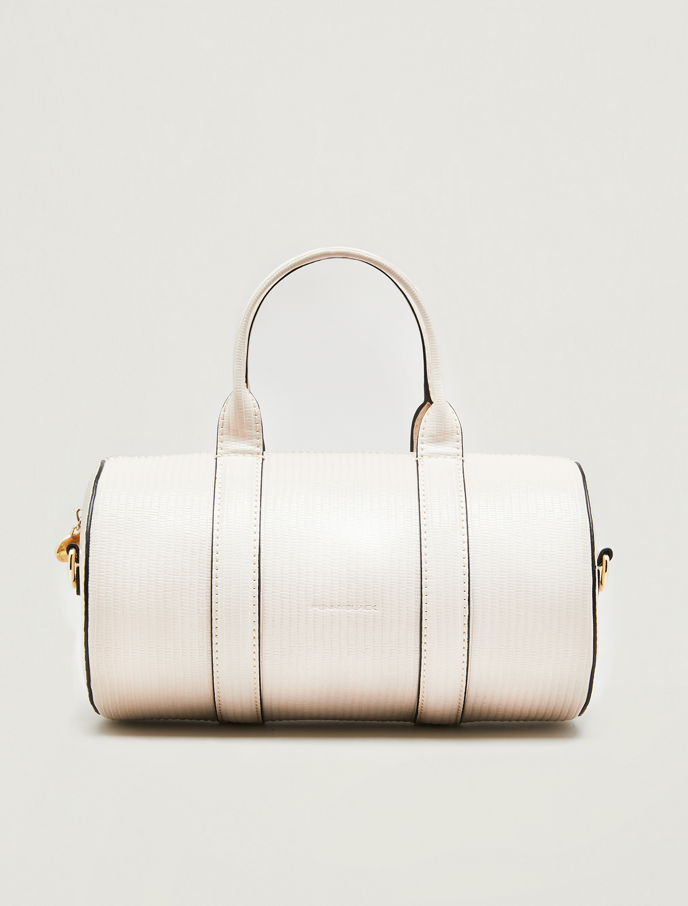 Barrel bag with lizard print, beige - Pennyblack Barrel bag with lizard print - beige - pennyblack