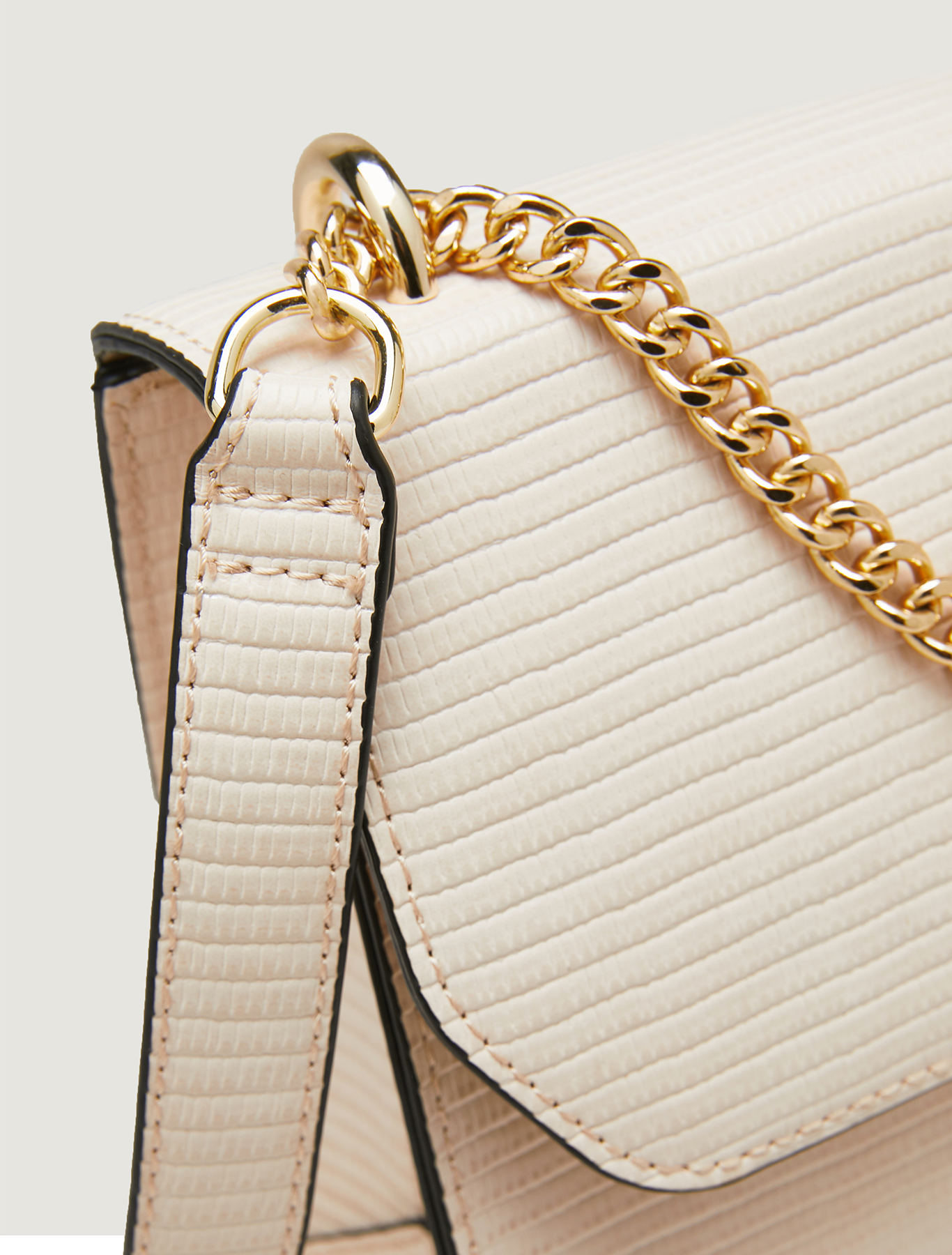 Lizard-print chain bag, beige - Pennyblack Lizard-print chain bag - beige - pennyblack