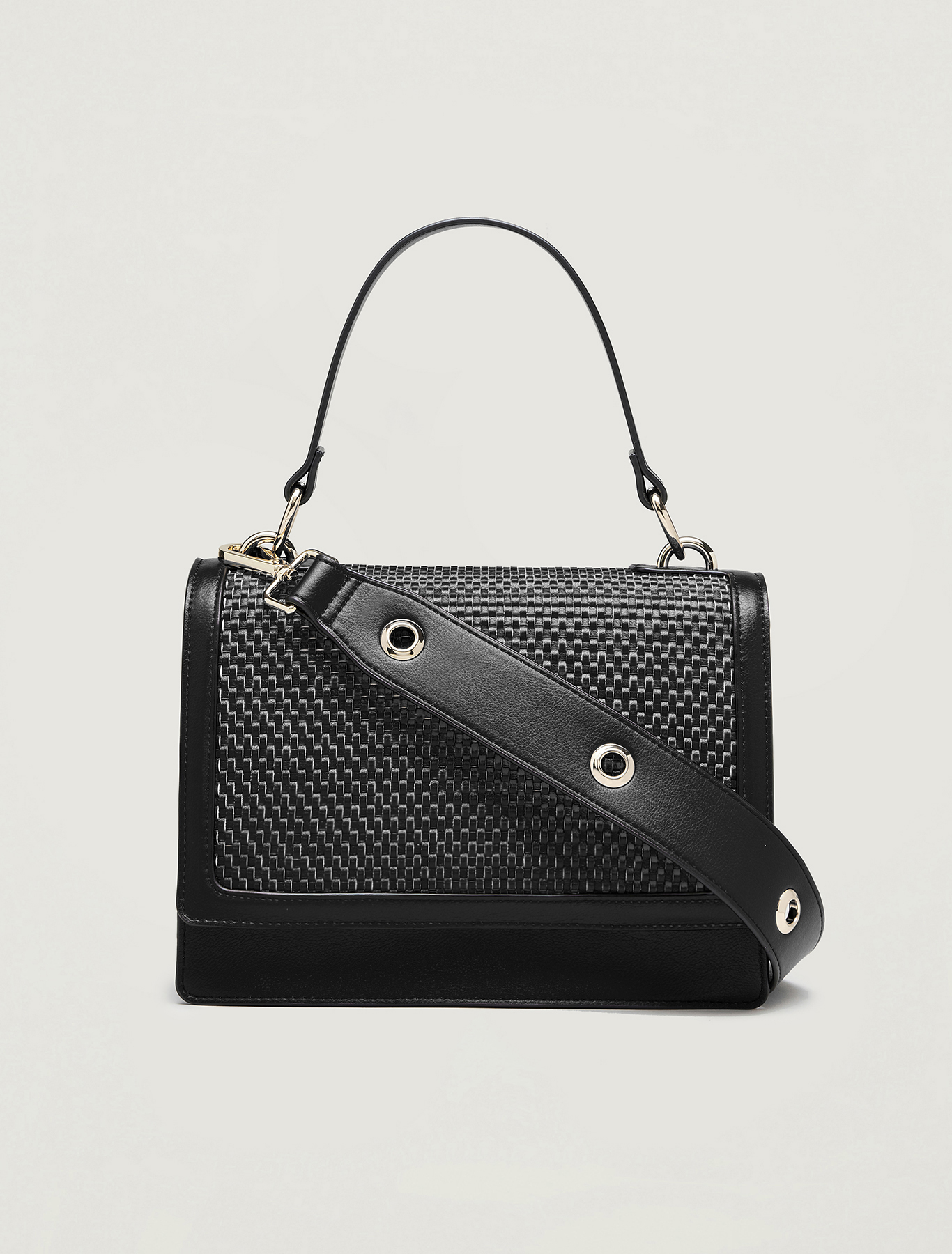 Woven shoulder bag, black - Pennyblack Woven shoulder bag - black - pennyblack