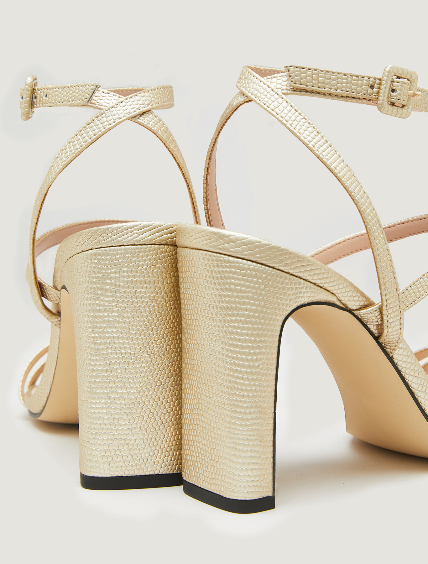 Lizard-print high-heeled sandals, sunshine yellow - Pennyblack Lizard-print high-heeled sandals - sunshine yellow - pennyblack
