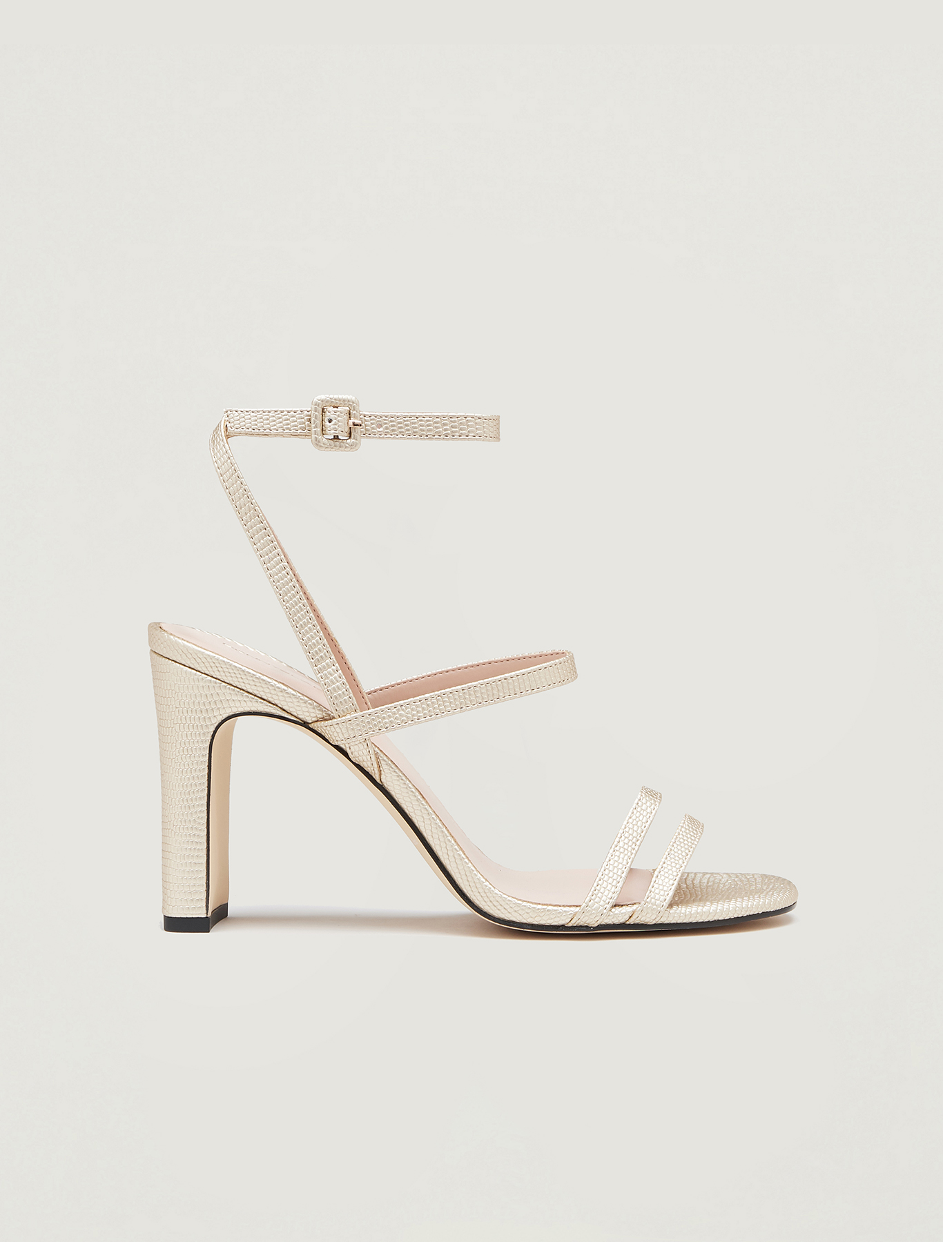 Lizard-print high-heeled sandals, sunshine yellow - Pennyblack Lizard-print high-heeled sandals - sunshine yellow - pennyblack