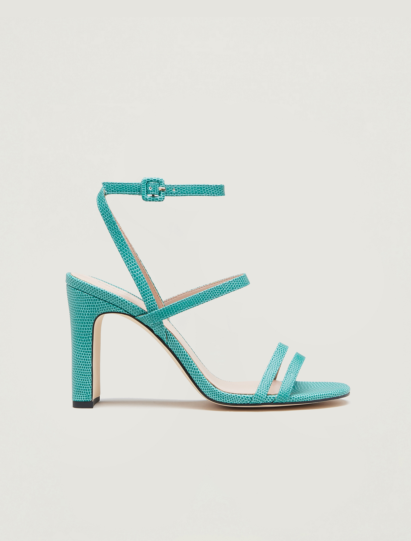 Lizard-print high-heeled sandals, green - Pennyblack Lizard-print high-heeled sandals - green - pennyblack