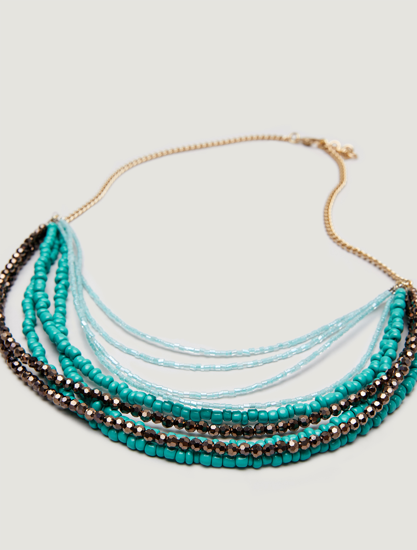 Multi-strand necklace with beads, green - Pennyblack Multi-strand necklace with beads - green - pennyblack