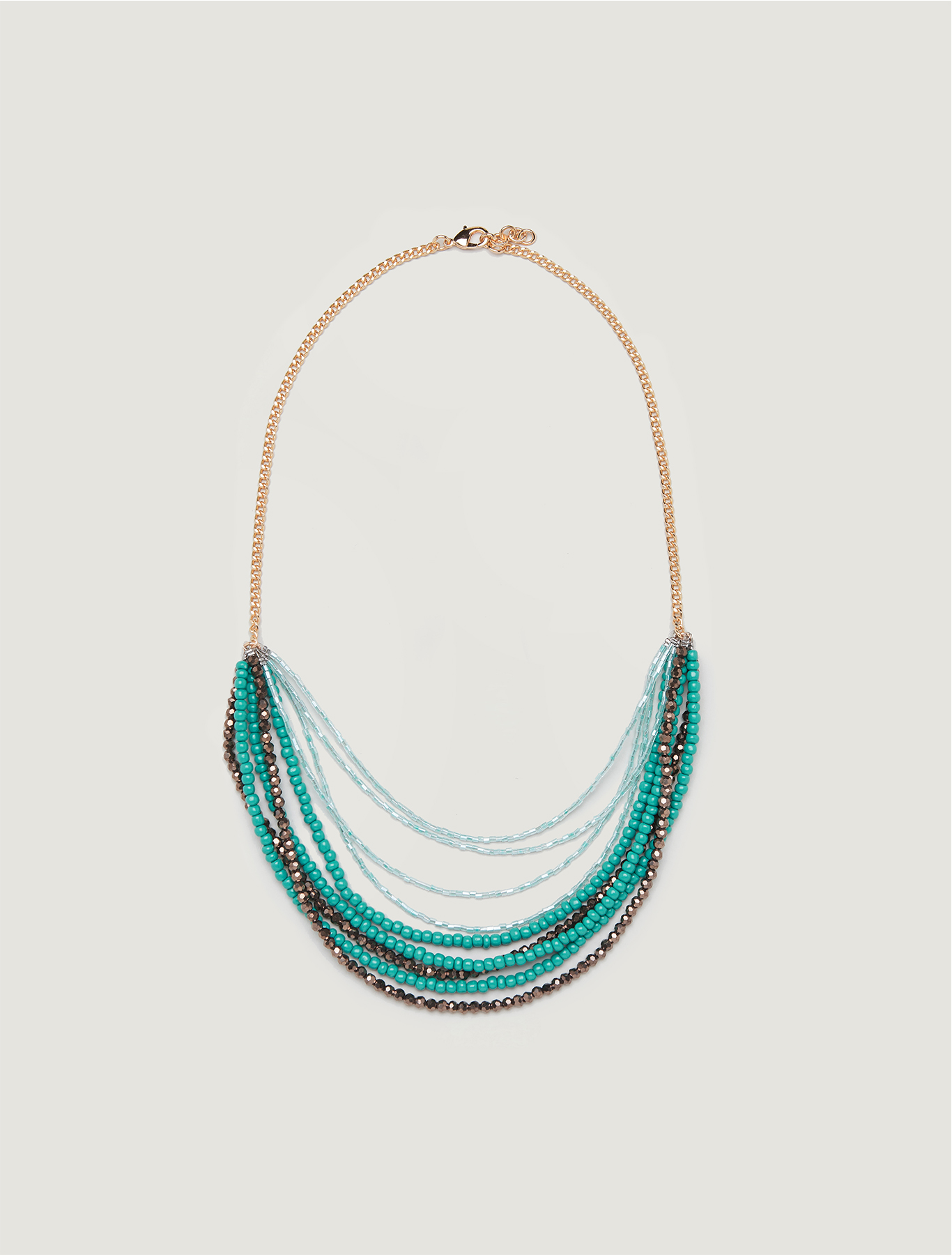 Multi-strand necklace with beads, green - Pennyblack Multi-strand necklace with beads - green - pennyblack