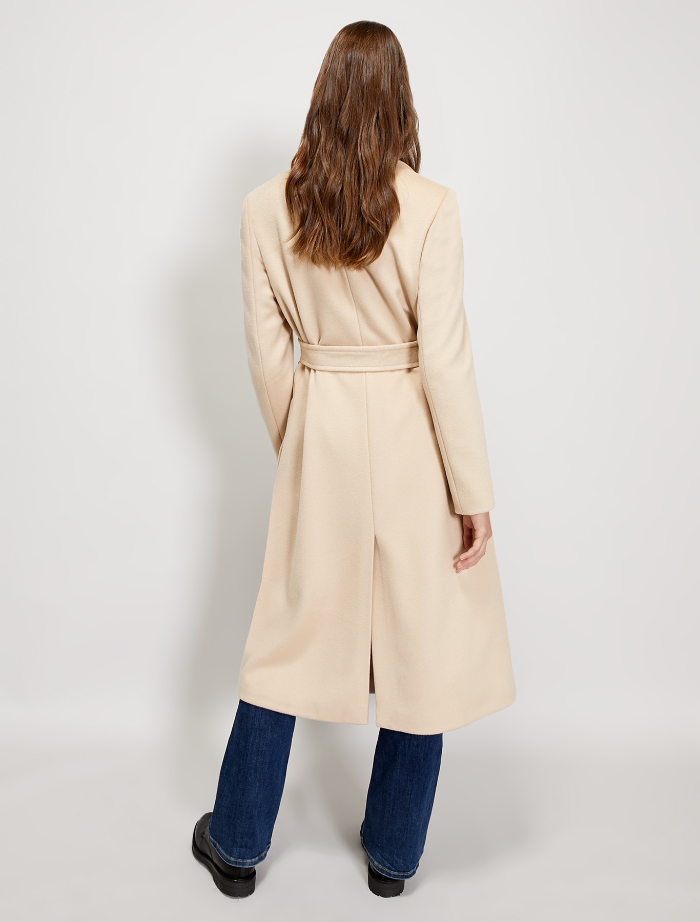 Wool drap midi coat, beige - Pennyblack Wool drap midi coat - beige - pennyblack