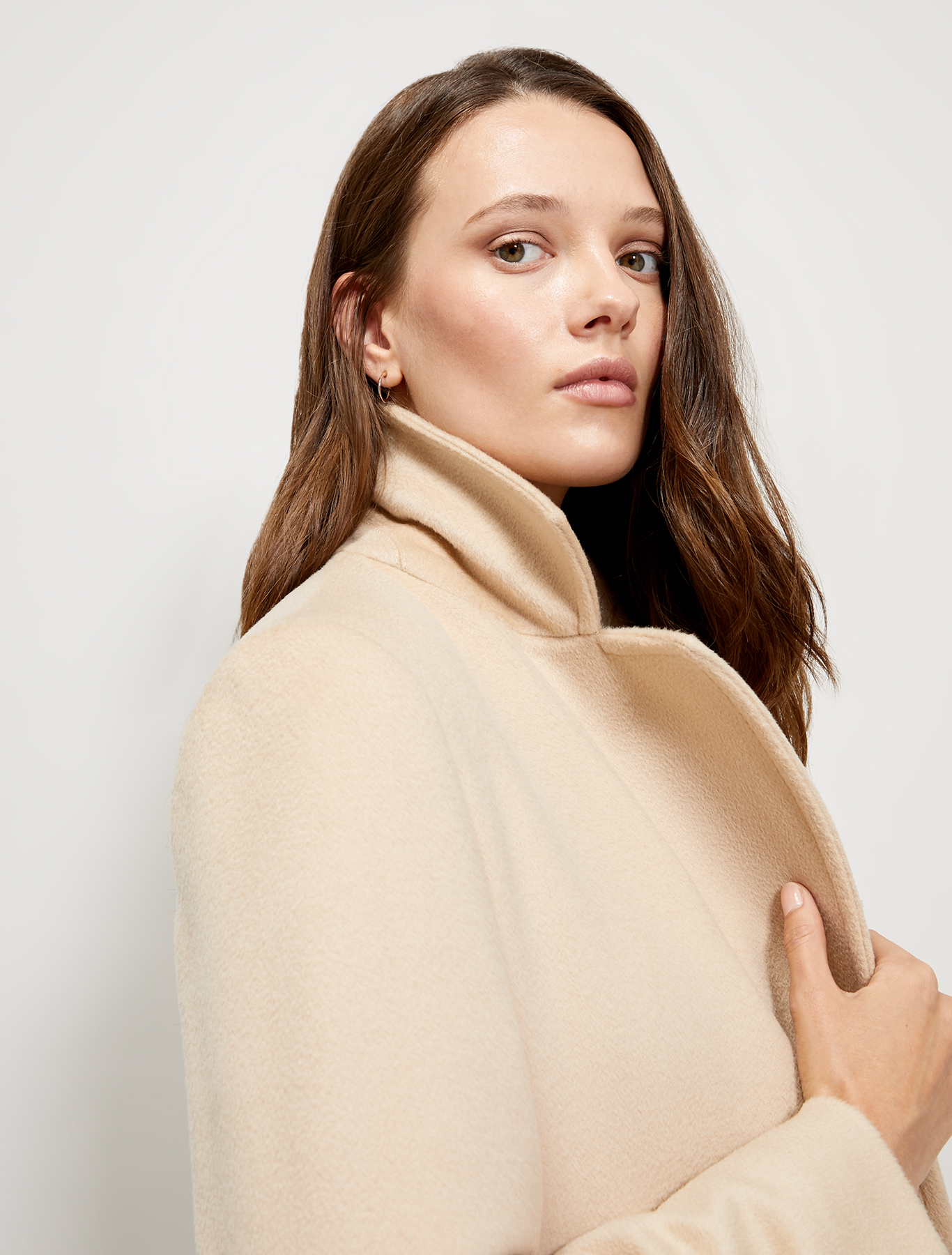 Wool drap midi coat, beige - Pennyblack Wool drap midi coat - beige - pennyblack