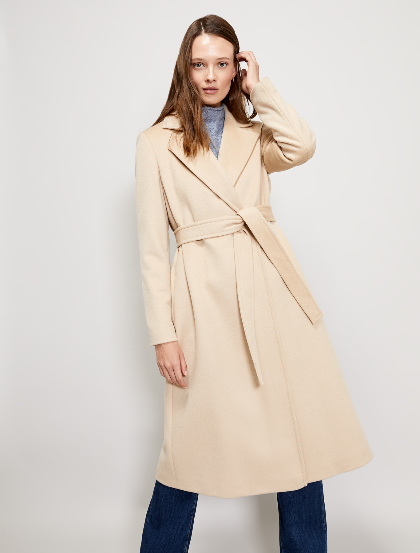 Wool drap midi coat, beige - Pennyblack Wool drap midi coat - beige - pennyblack