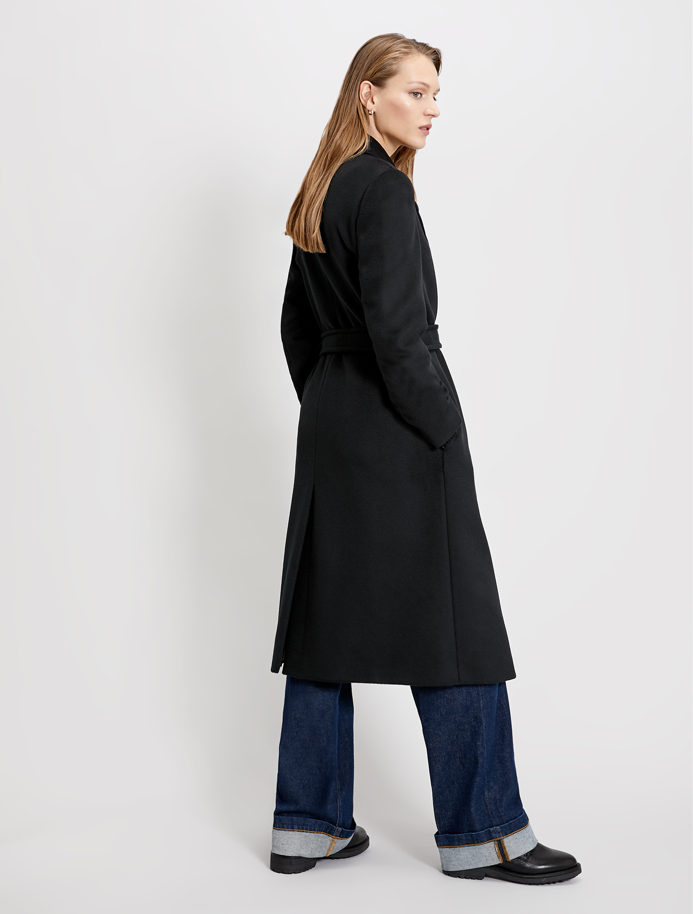 Wool drap midi coat, black - Pennyblack Wool drap midi coat - black - pennyblack
