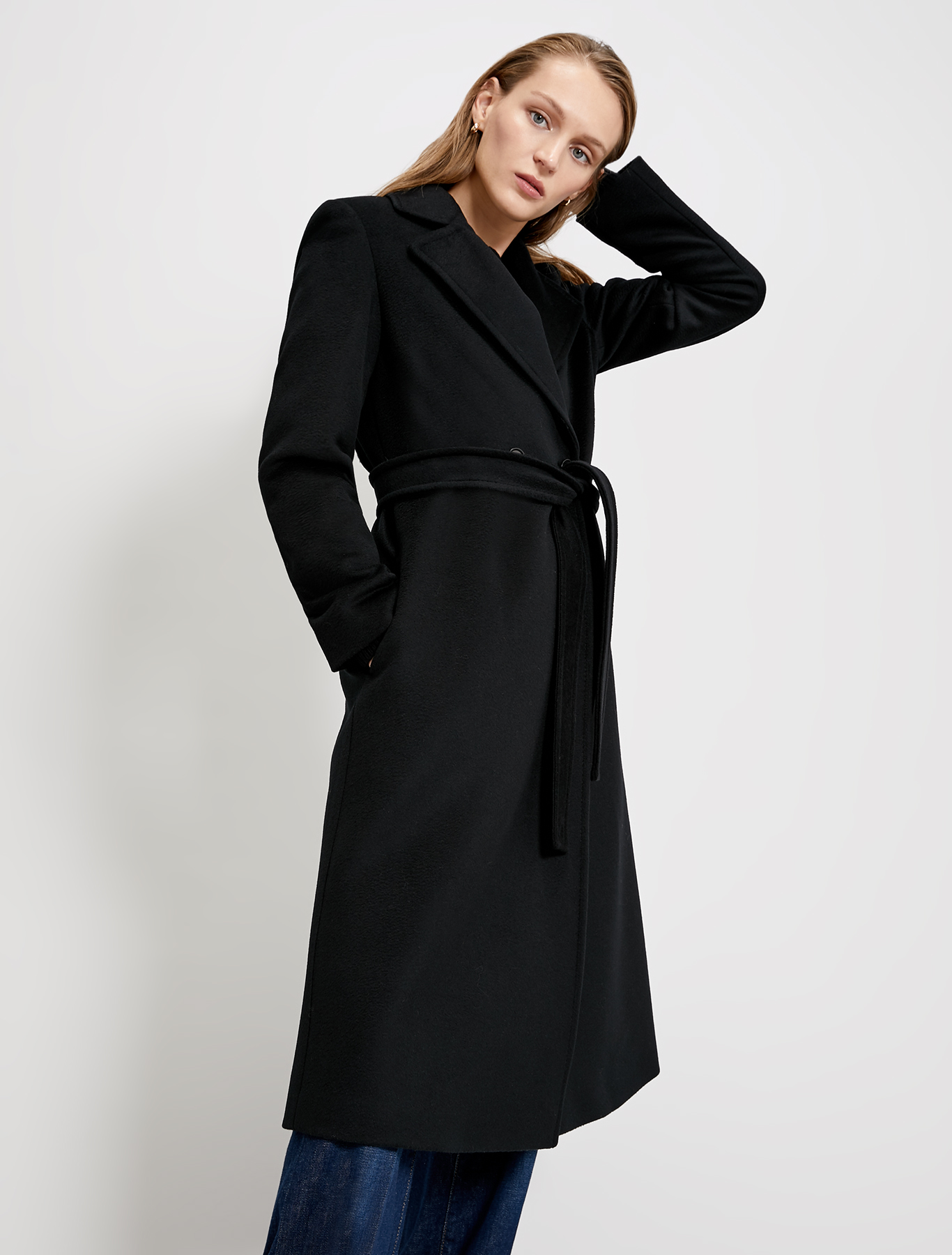 Wool drap midi coat, black - Pennyblack Wool drap midi coat - black - pennyblack