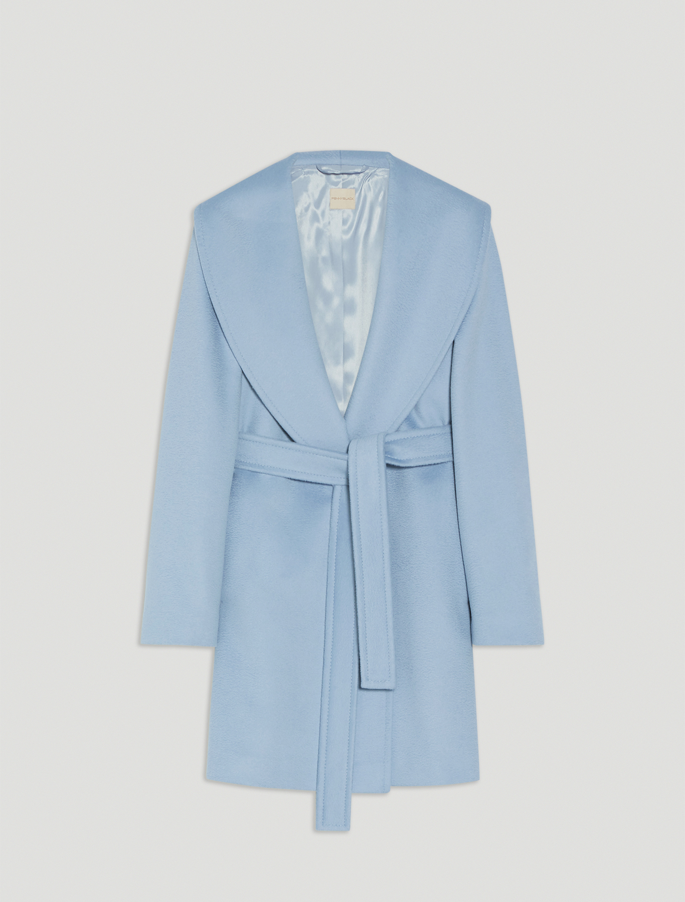 Short coat in wool drap, light blue - Pennyblack Short coat in wool drap - light blue - pennyblack