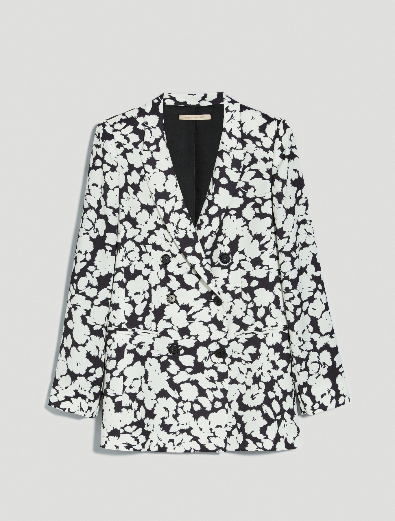 Envers satin blazer, black pattern - Pennyblack Envers satin blazer - black pattern - pennyblack