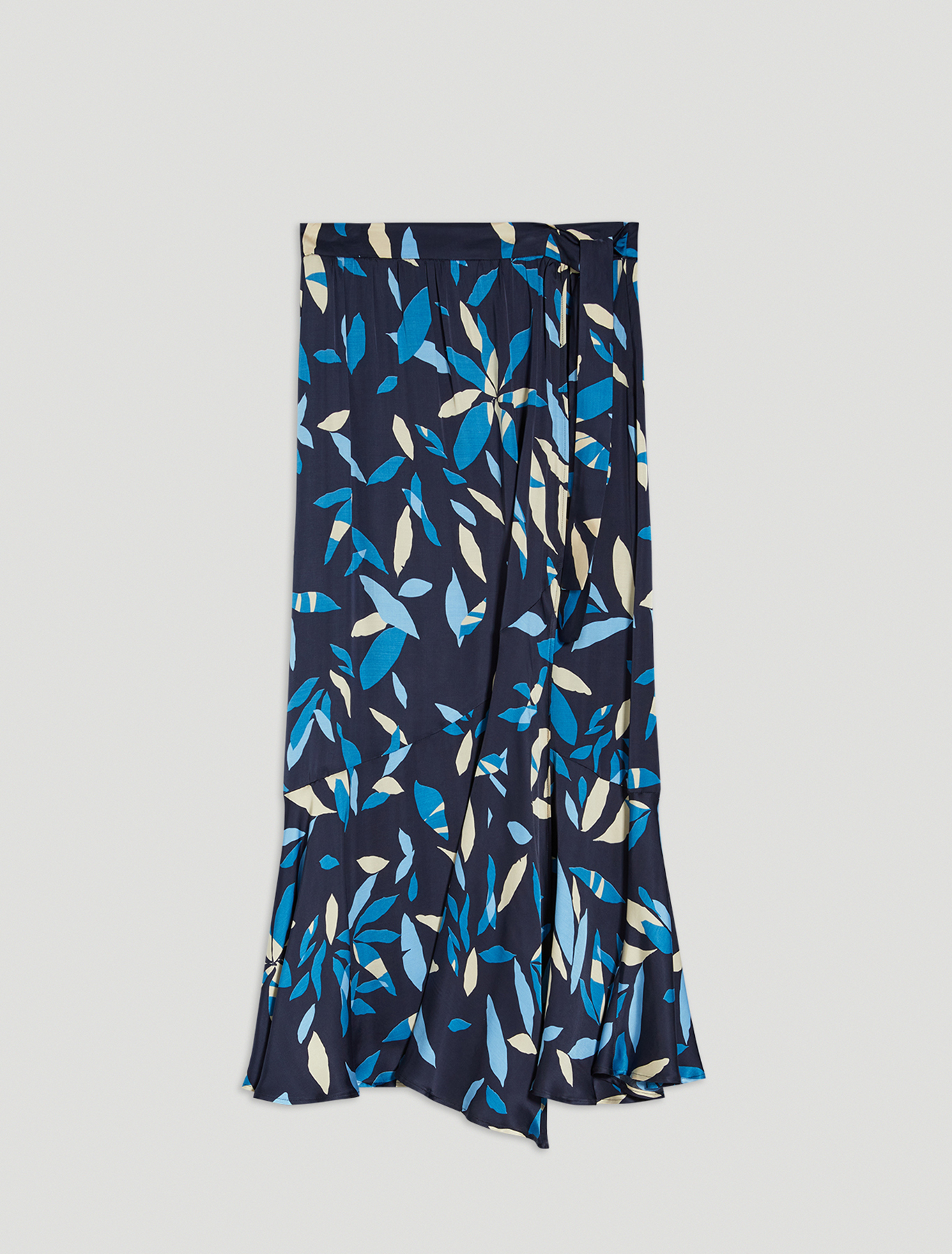 Satin pareo skirt, navy blue pattern - Pennyblack Satin pareo skirt - navy blue pattern - pennyblack