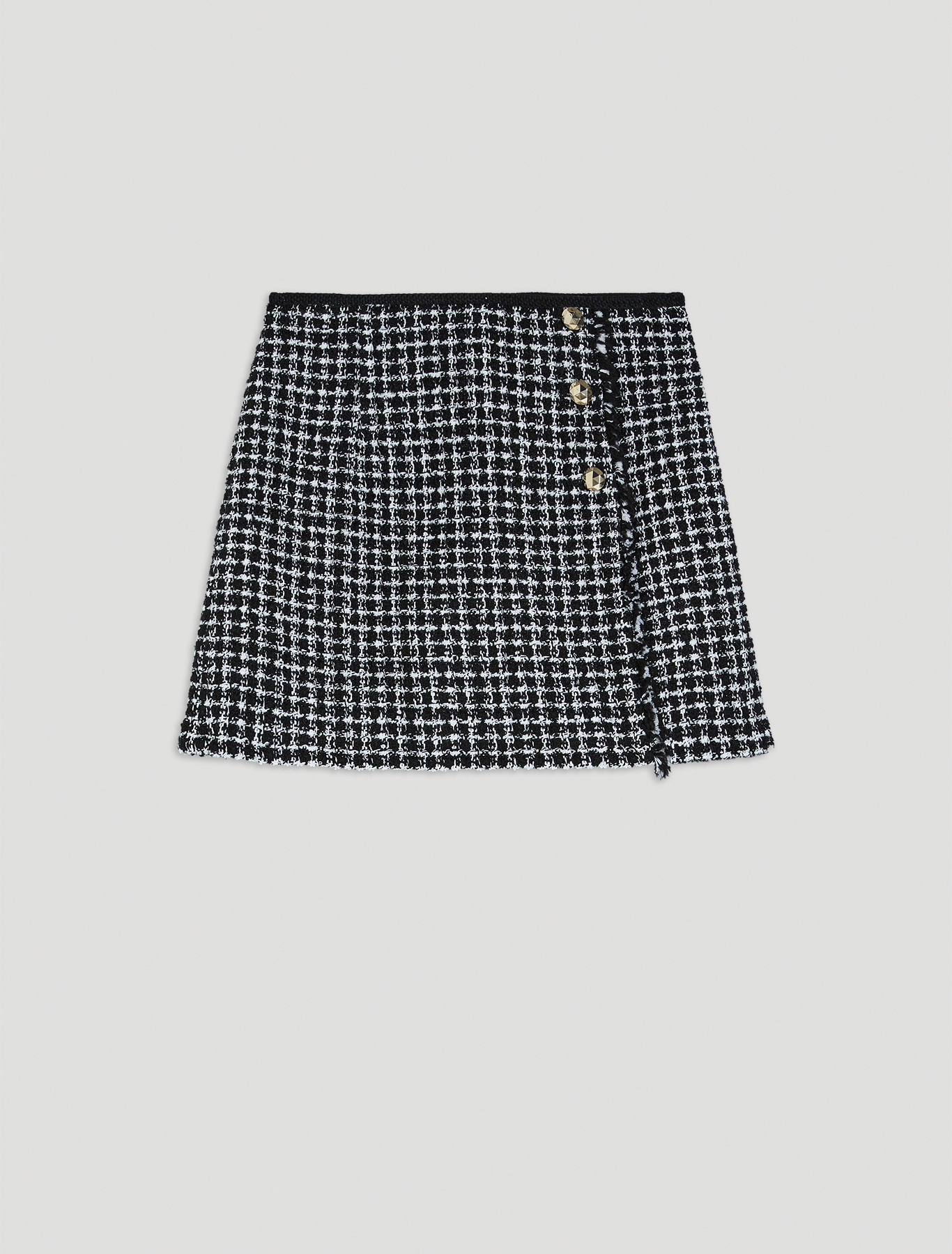 Lamé basketweave mini skirt, beige pattern - Pennyblack Lamé basketweave mini skirt - beige pattern - pennyblack