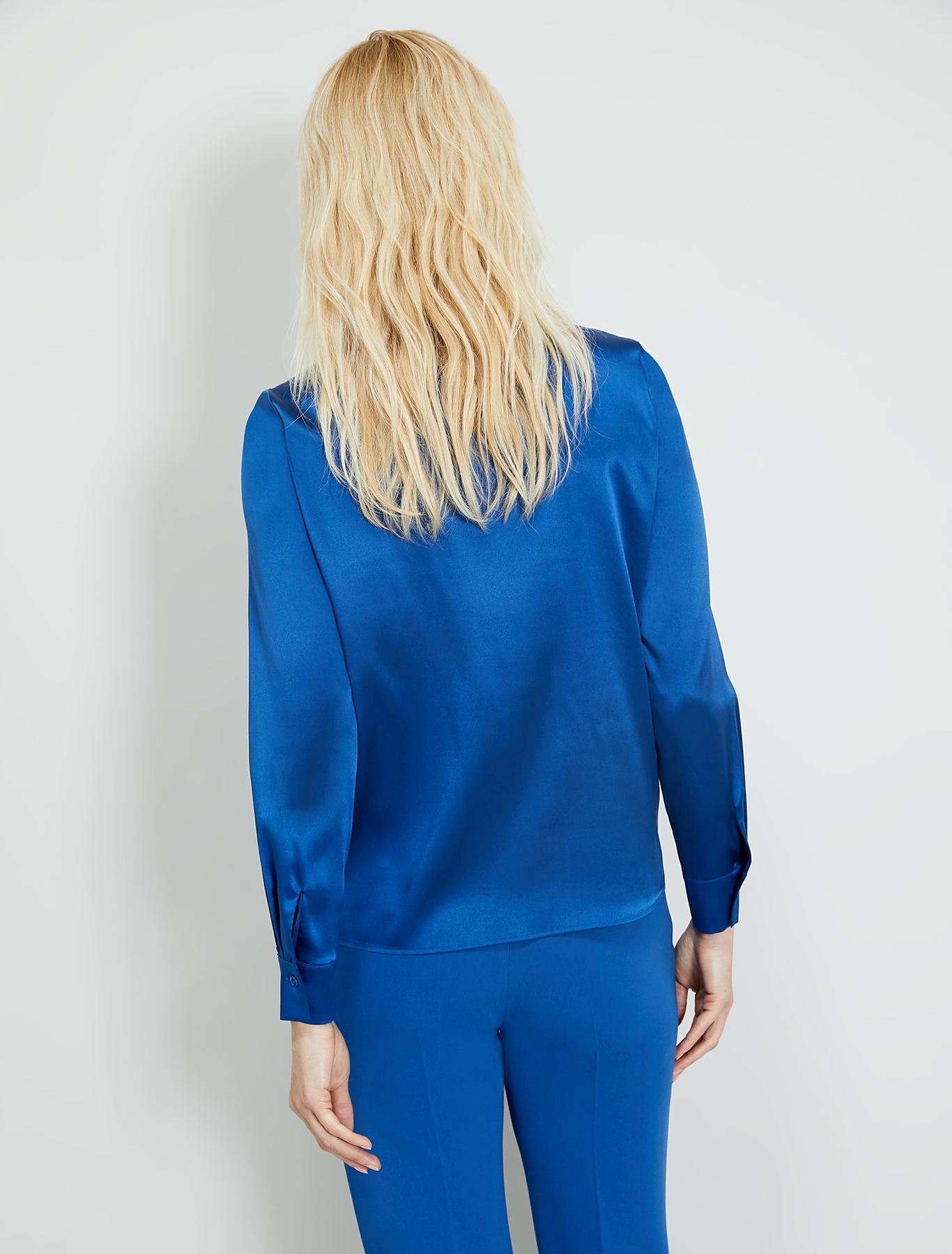 Silk satin shirt, air force blue - Pennyblack Silk satin shirt - air force blue - pennyblack