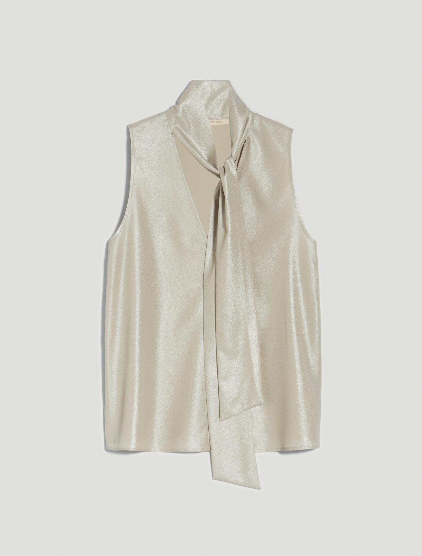 Crêpe de Chine metallic top, beige - Pennyblack Crêpe de Chine metallic top - beige - pennyblack