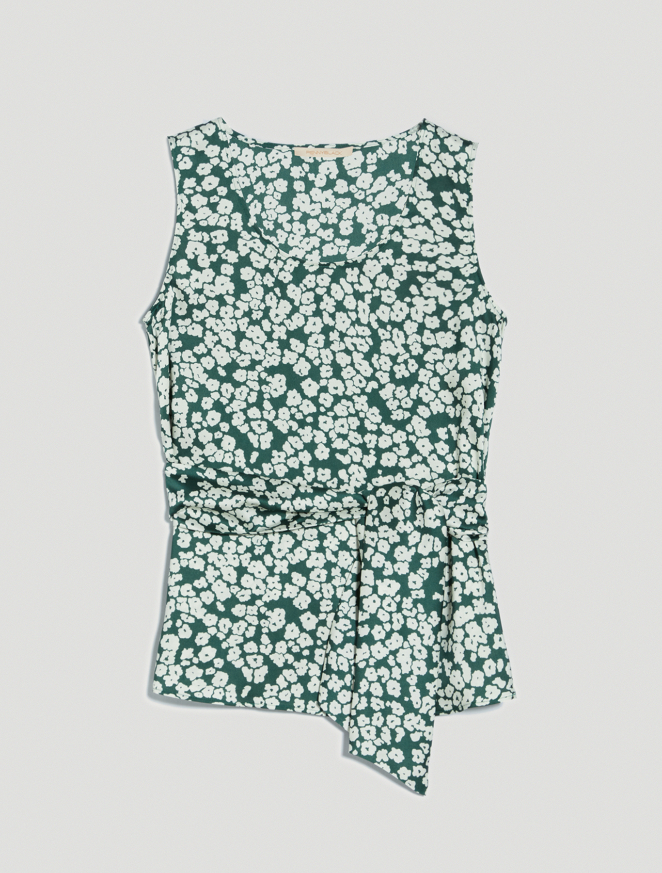 Top in fluid twill, green pattern - Pennyblack Top in fluid twill - green pattern - pennyblack