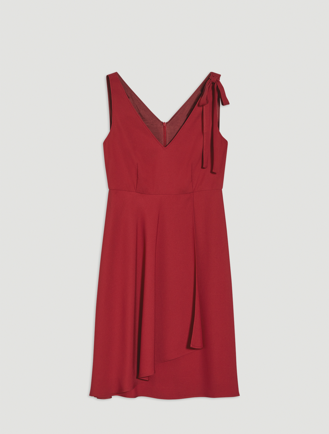 Cady dress with flounce, burgundy - Pennyblack Cady dress with flounce - burgundy - pennyblack