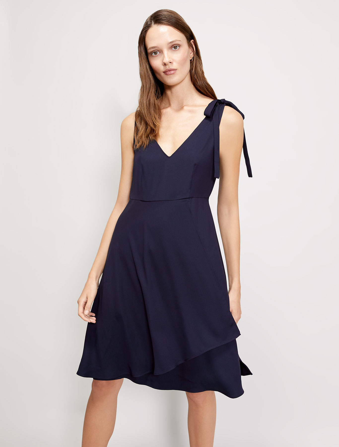 Cady dress with flounce, navy blue - Pennyblack Cady dress with flounce - navy blue - pennyblack