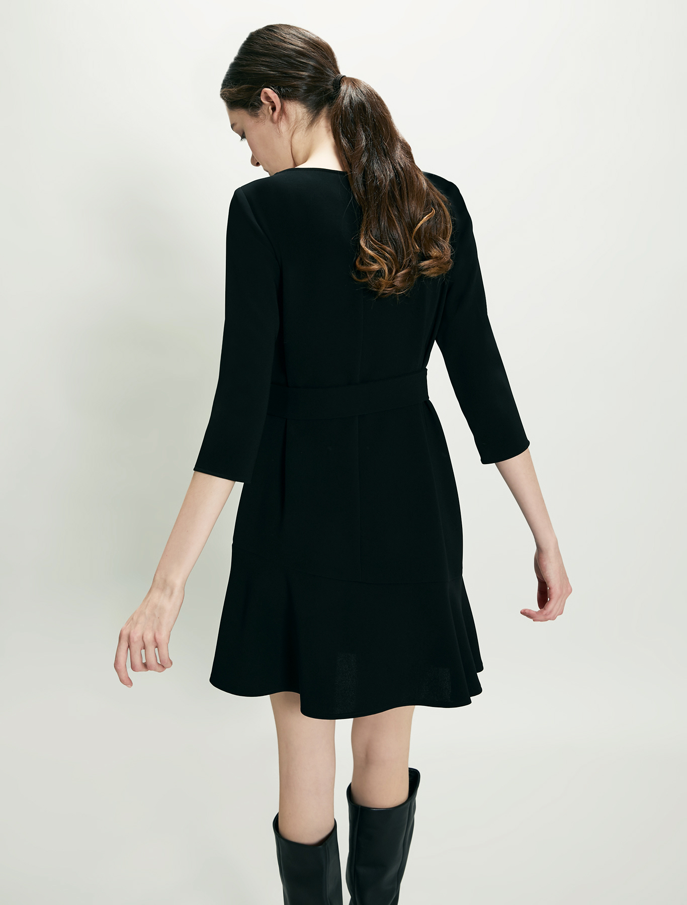 Flowing fabric dress, black - Pennyblack Flowing fabric dress - black - pennyblack