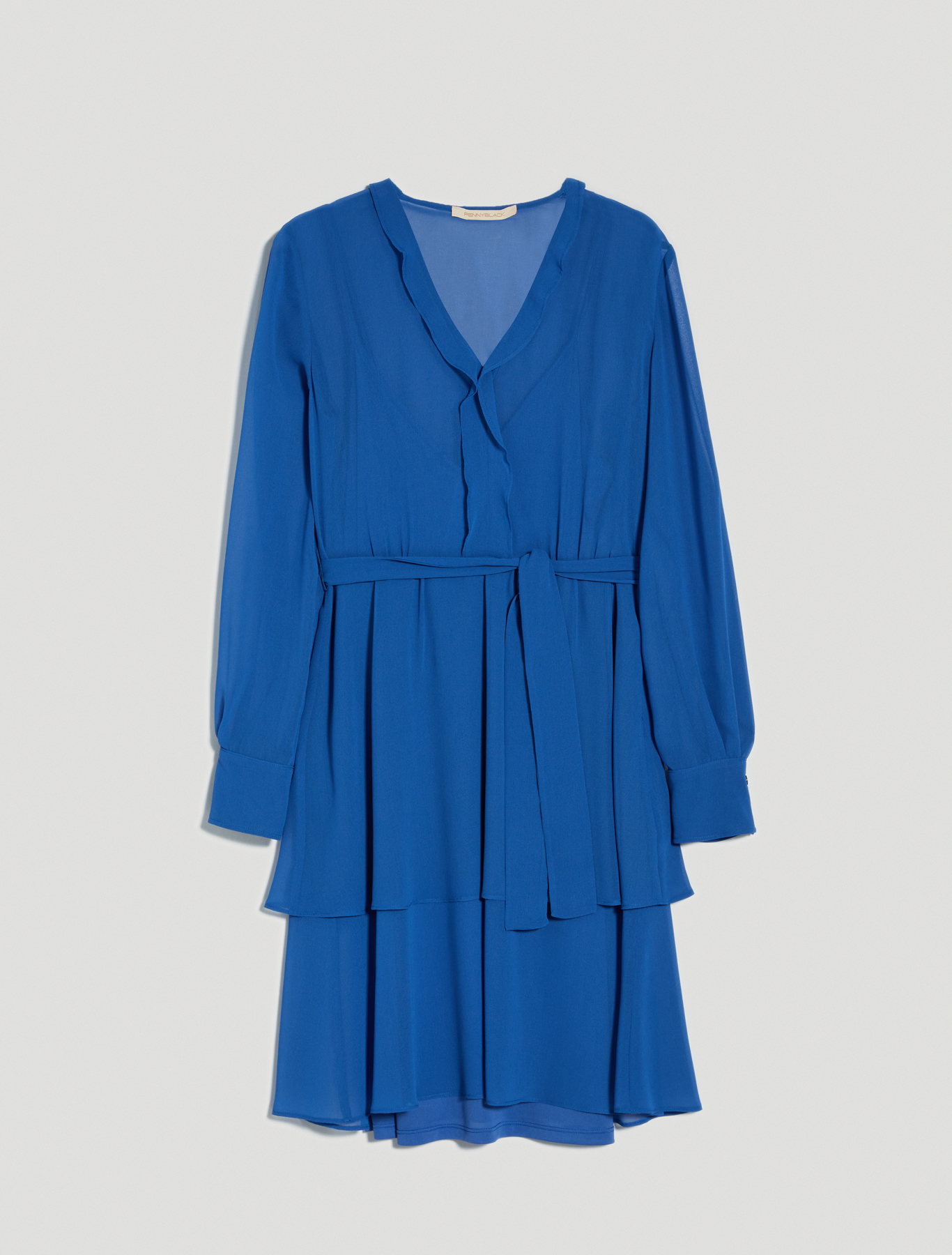 Flounced georgette dress, air force blue - Pennyblack Flounced georgette dress - air force blue - pennyblack